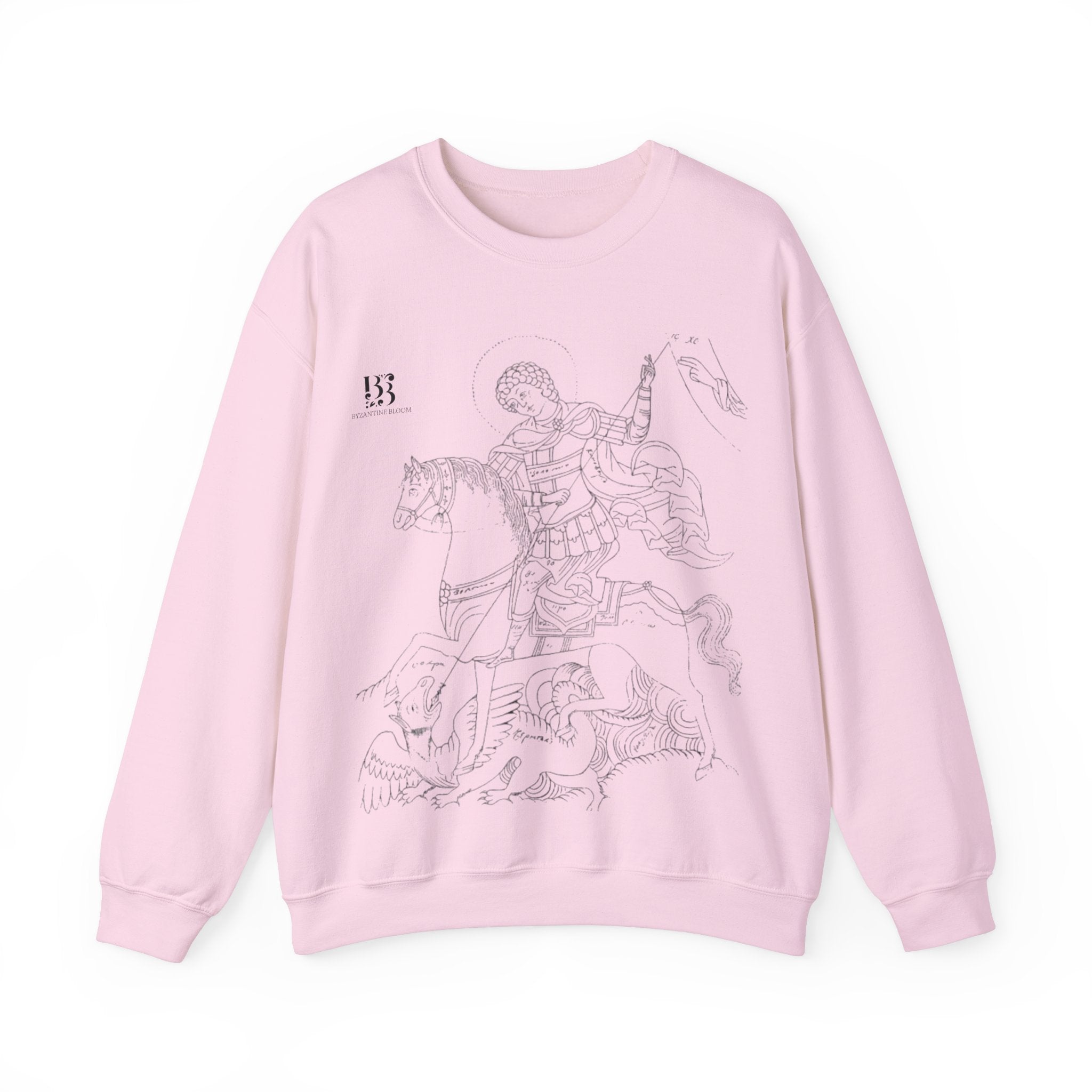 Vintage Inspired Saint George Sweatshirt - Unisex Heavy Blend™ Crewneck for Art Enthusiasts