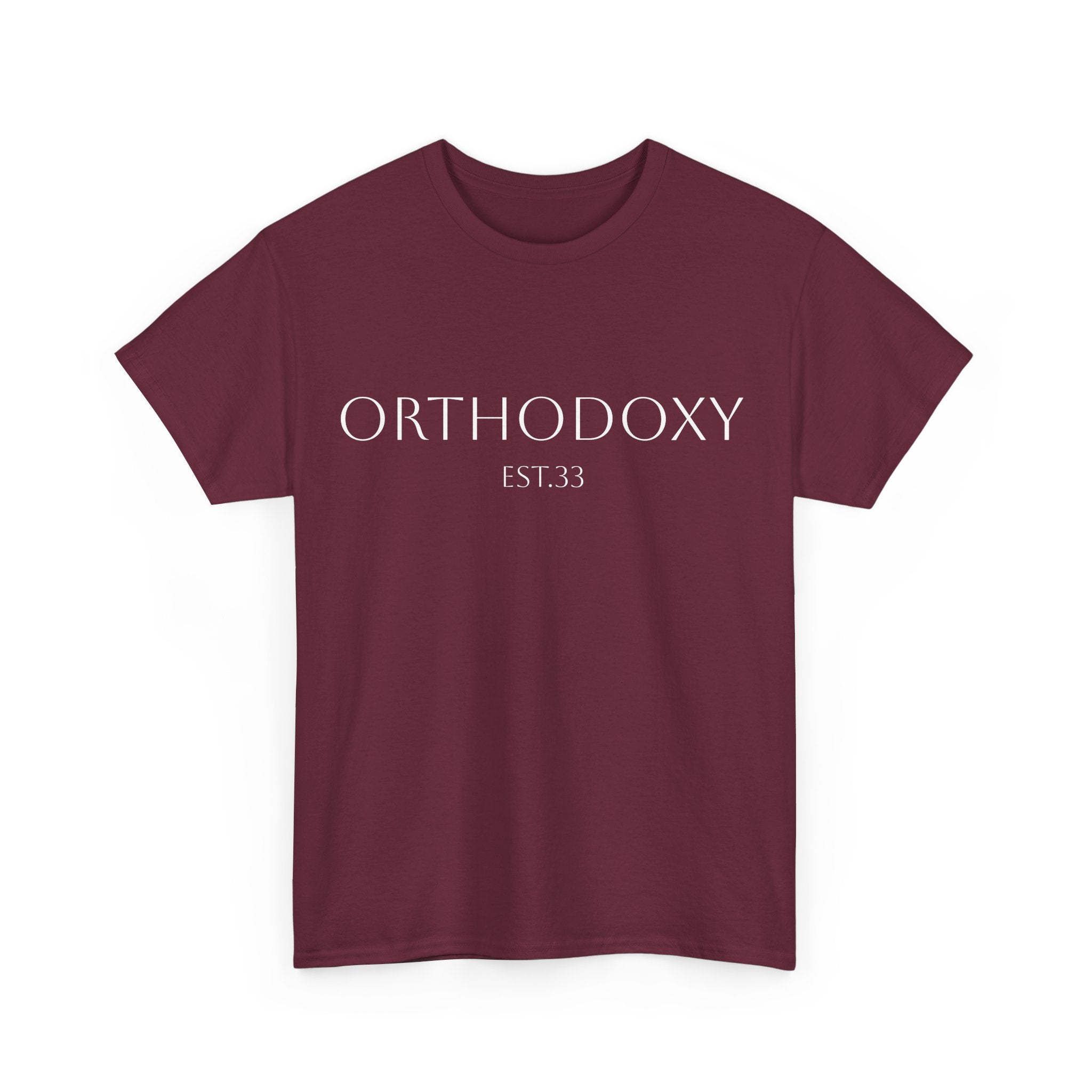 Orthodoxy Established 33 Unisex Heavy Cotton Tee