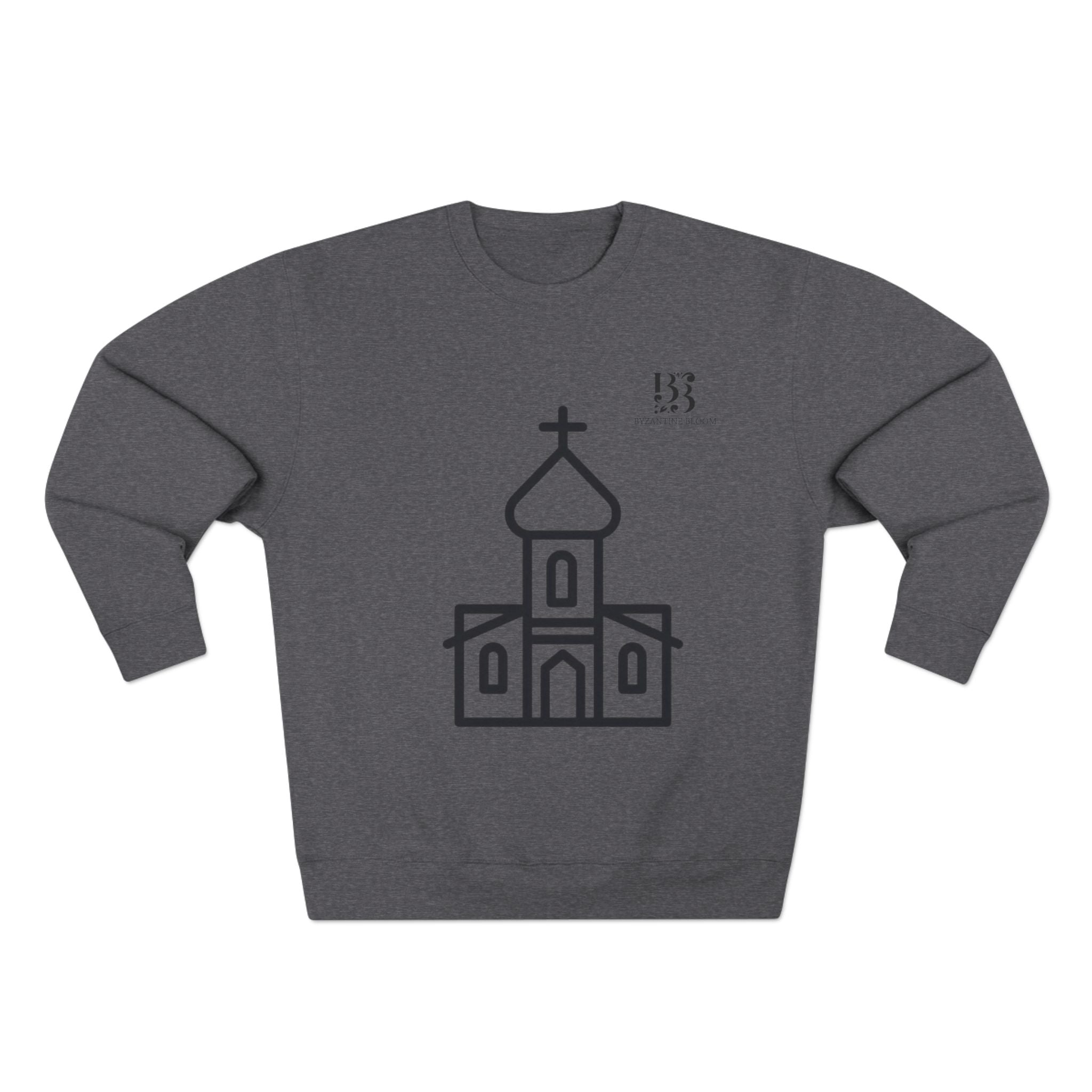 Minimalist Church Design Unisex Crewneck Sweatshirt - Perfect for Faith & Community Events
