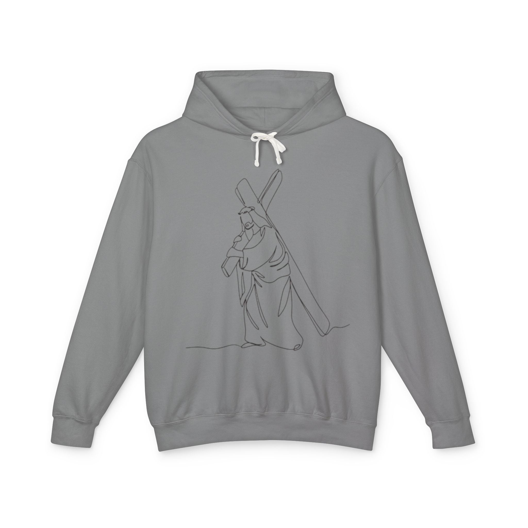 Unisex Lightweight Hooded Sweatshirt with Inspirational Design