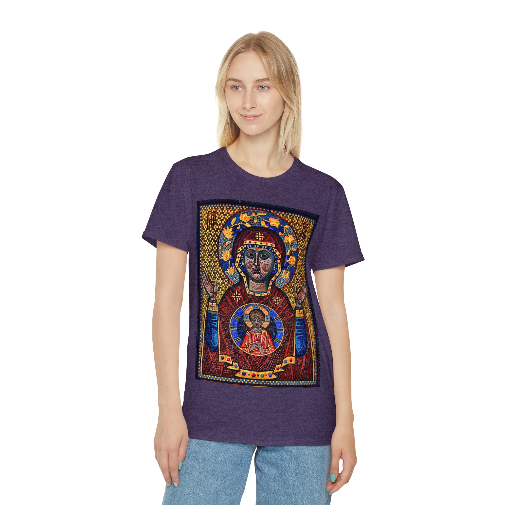 Unisex Iconic Virgin Mary Graphic T-Shirt - Spiritual Art Tee