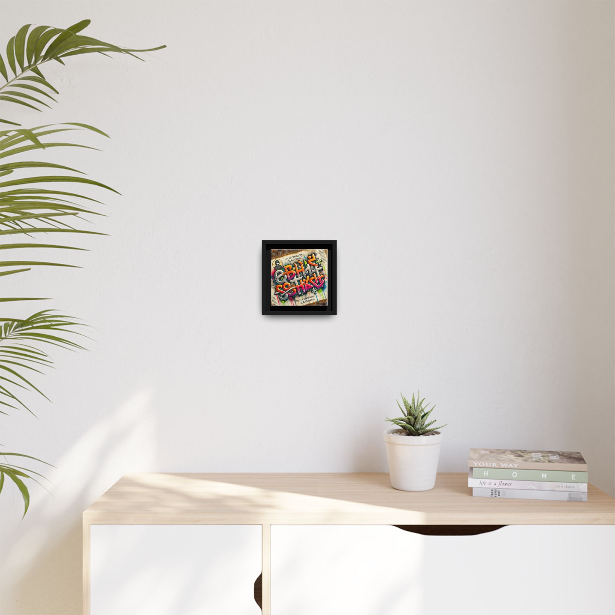 Graffiti Art Framed Canvas - Colorful Urban Wall Decor