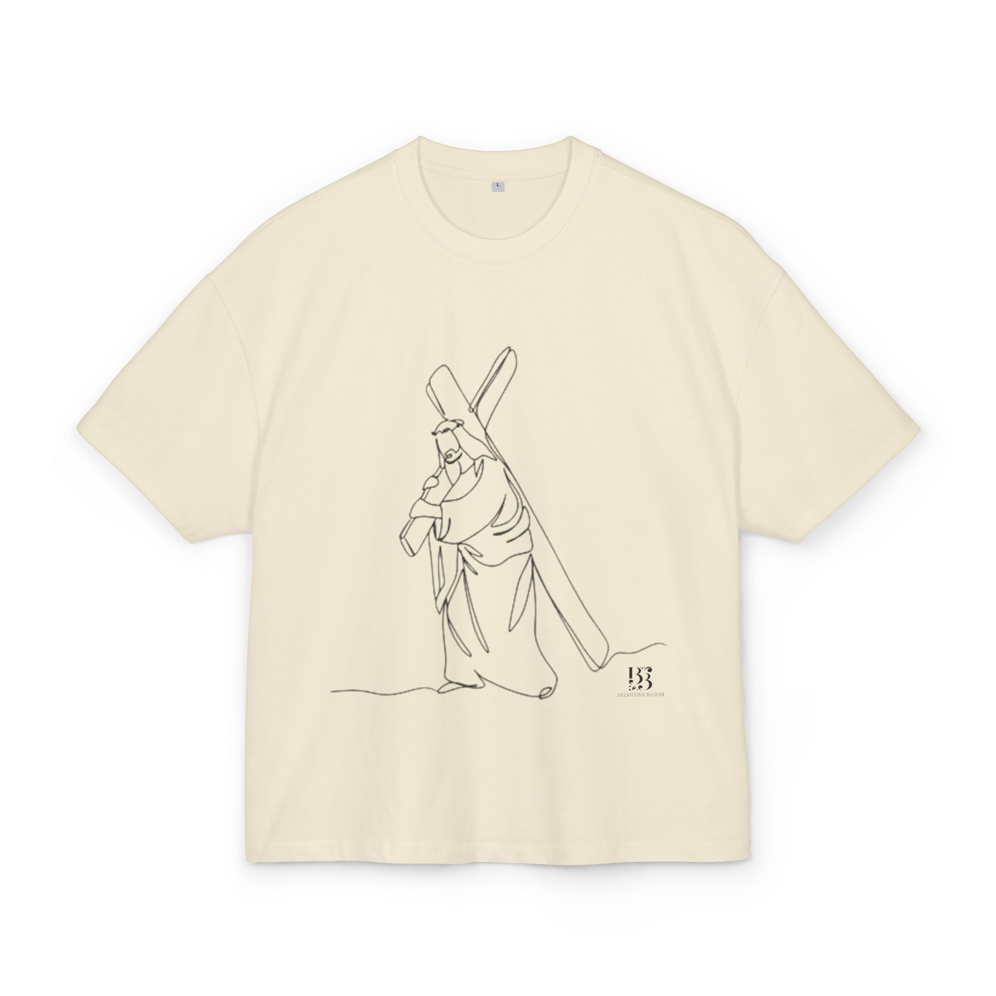 Outline - Faith Inspired Cotton Shirt, Jesus Cross