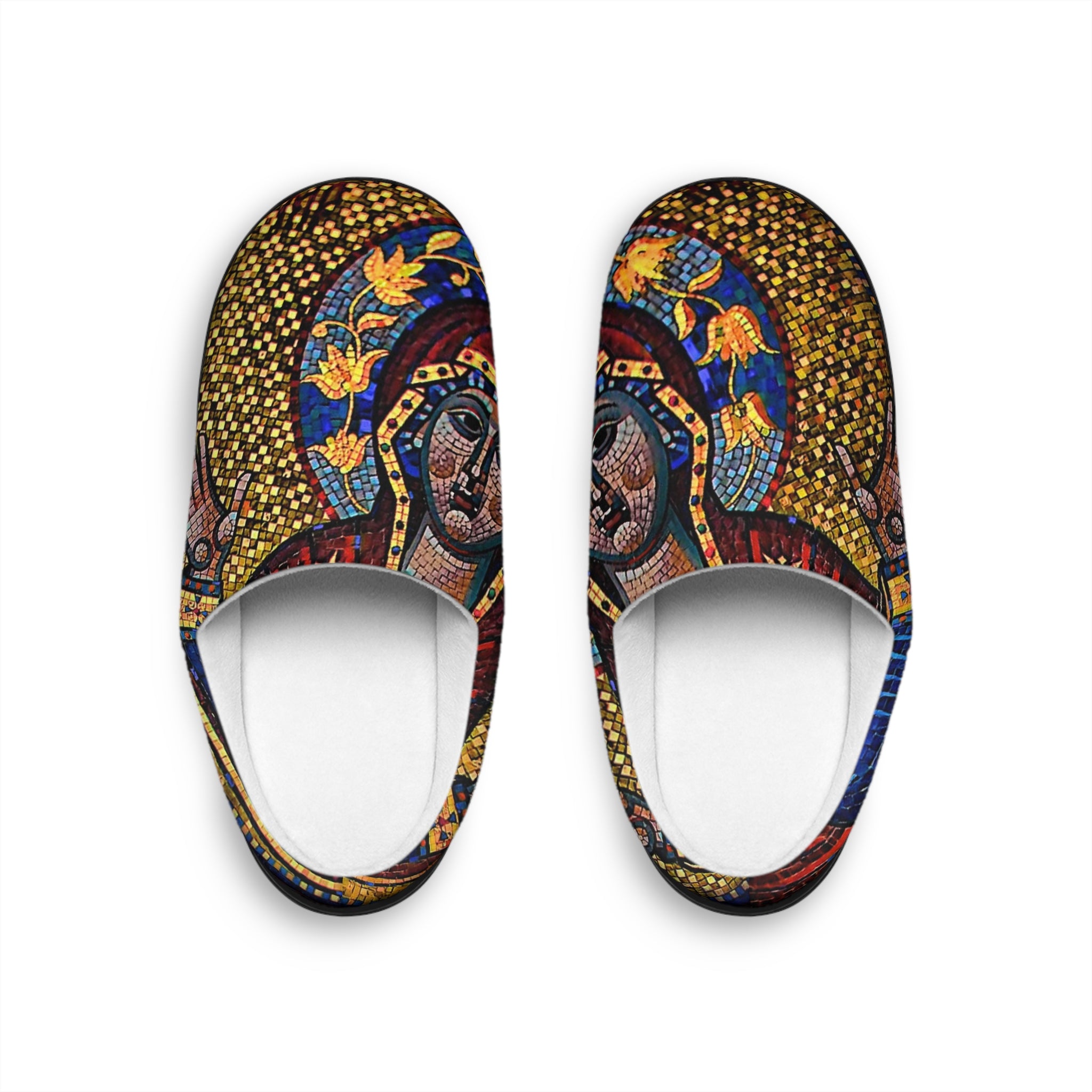 Artistic Men's Indoor Slippers - Mosaic design