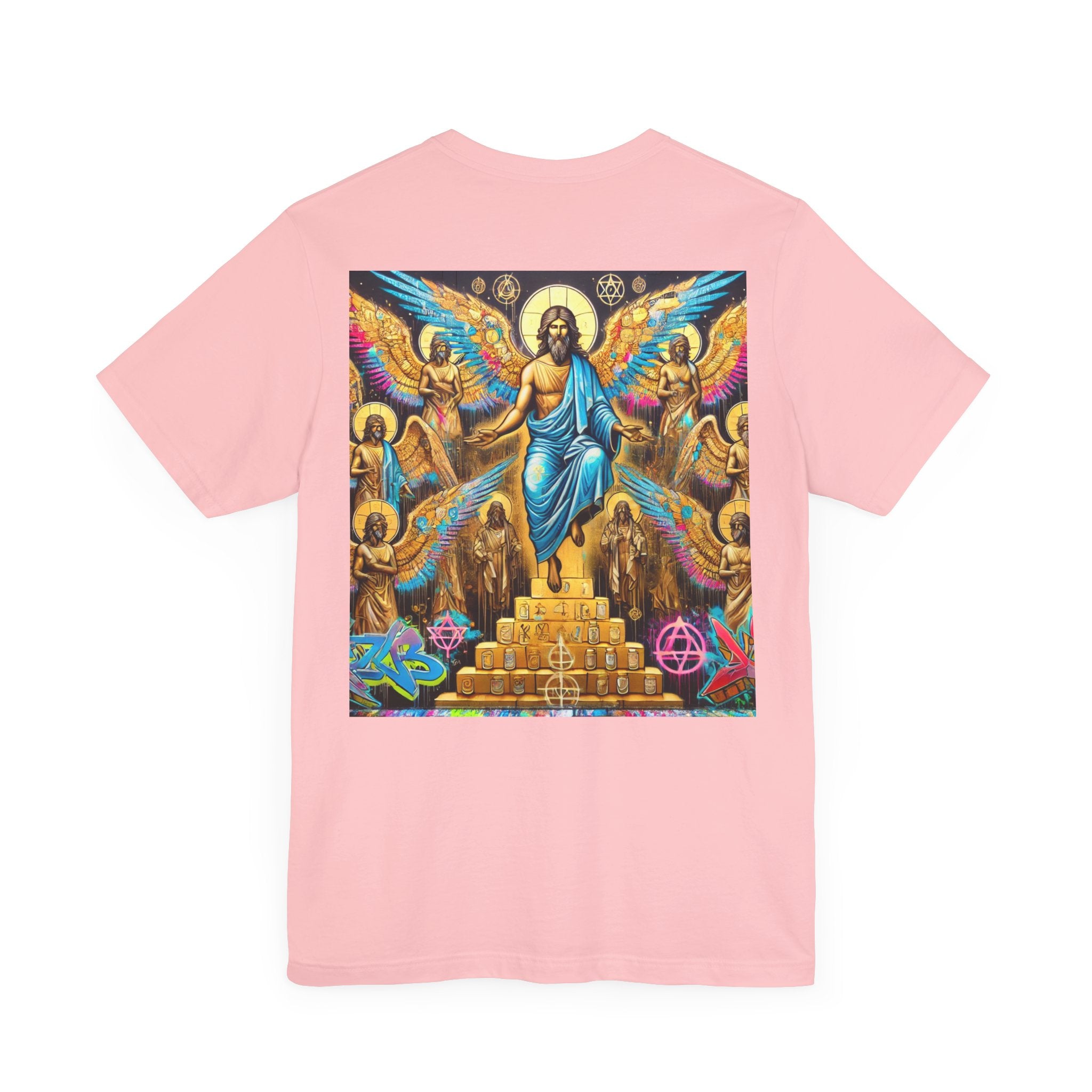 Heavenly Vibes Unisex Short Sleeve Tee - Colorful Divine Design