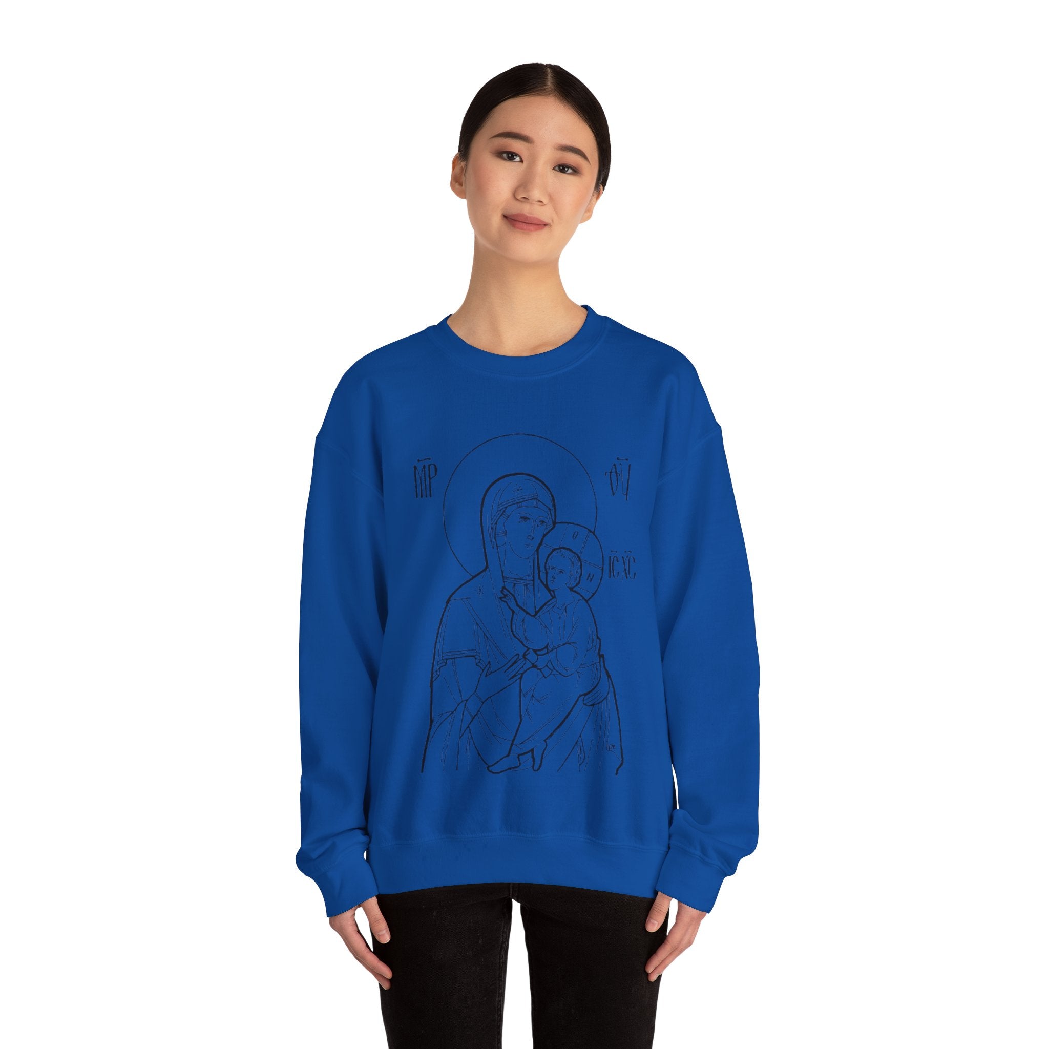 Holy Mother Unisex Sweatshirt – Vintage Religious Design