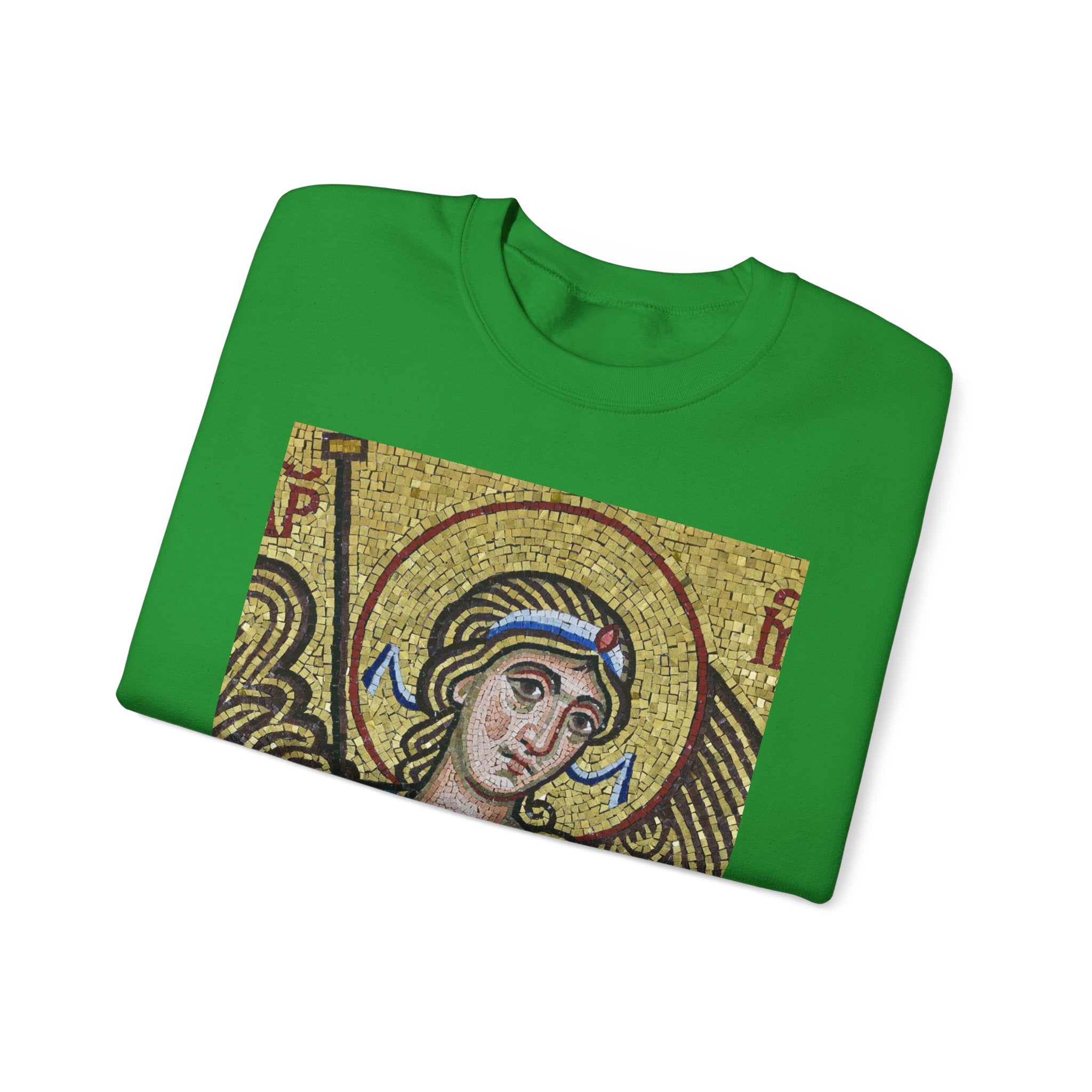 Unisex Heavy Blend™ Crewneck Sweatshirt with Mosaic Angel Design - Perfect for Spiritual Gatherings and Casual Comfort