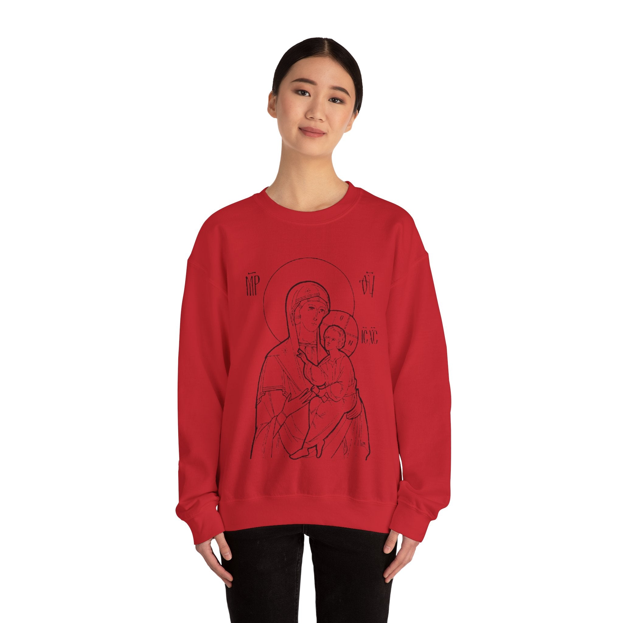 Holy Mother Unisex Sweatshirt – Vintage Religious Design