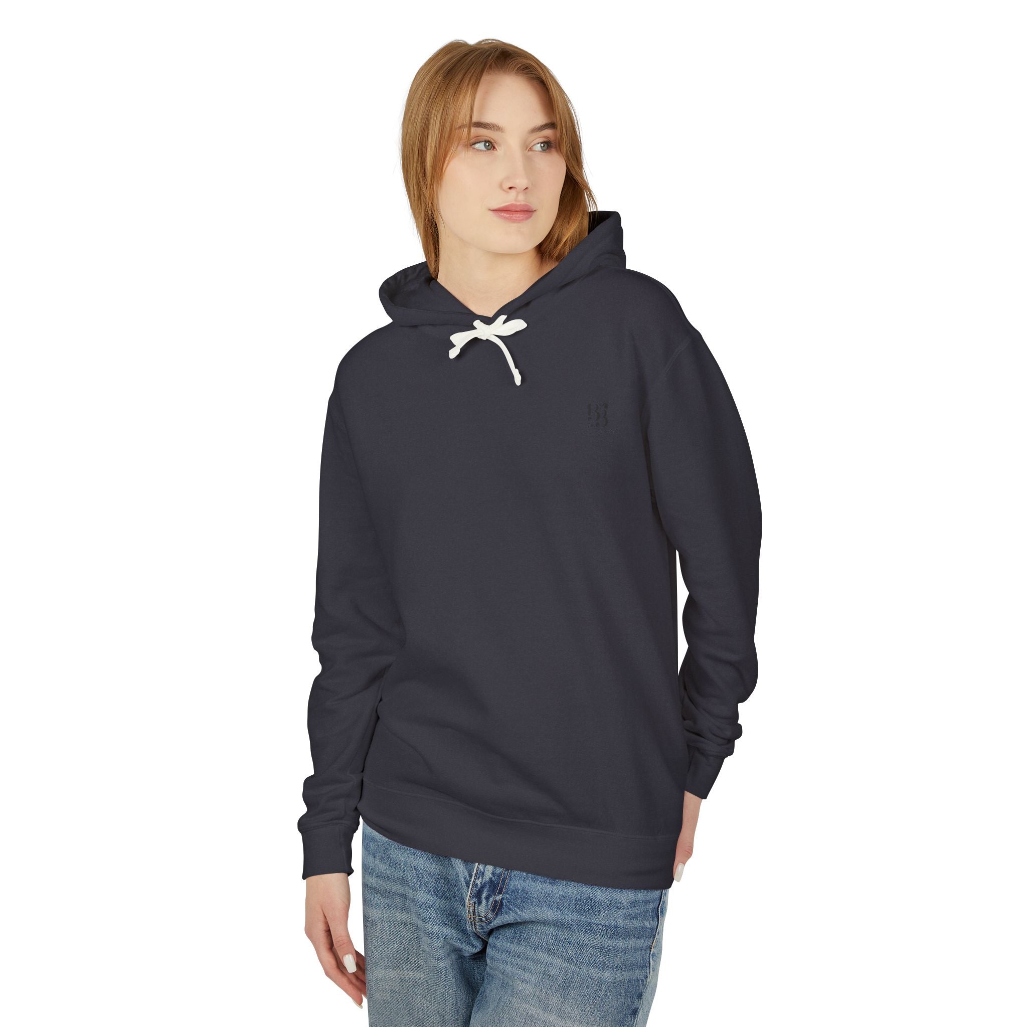 Unisex Lightweight Angelic Graphic Hoodie - Dreamy Vibes, Spiritual Design