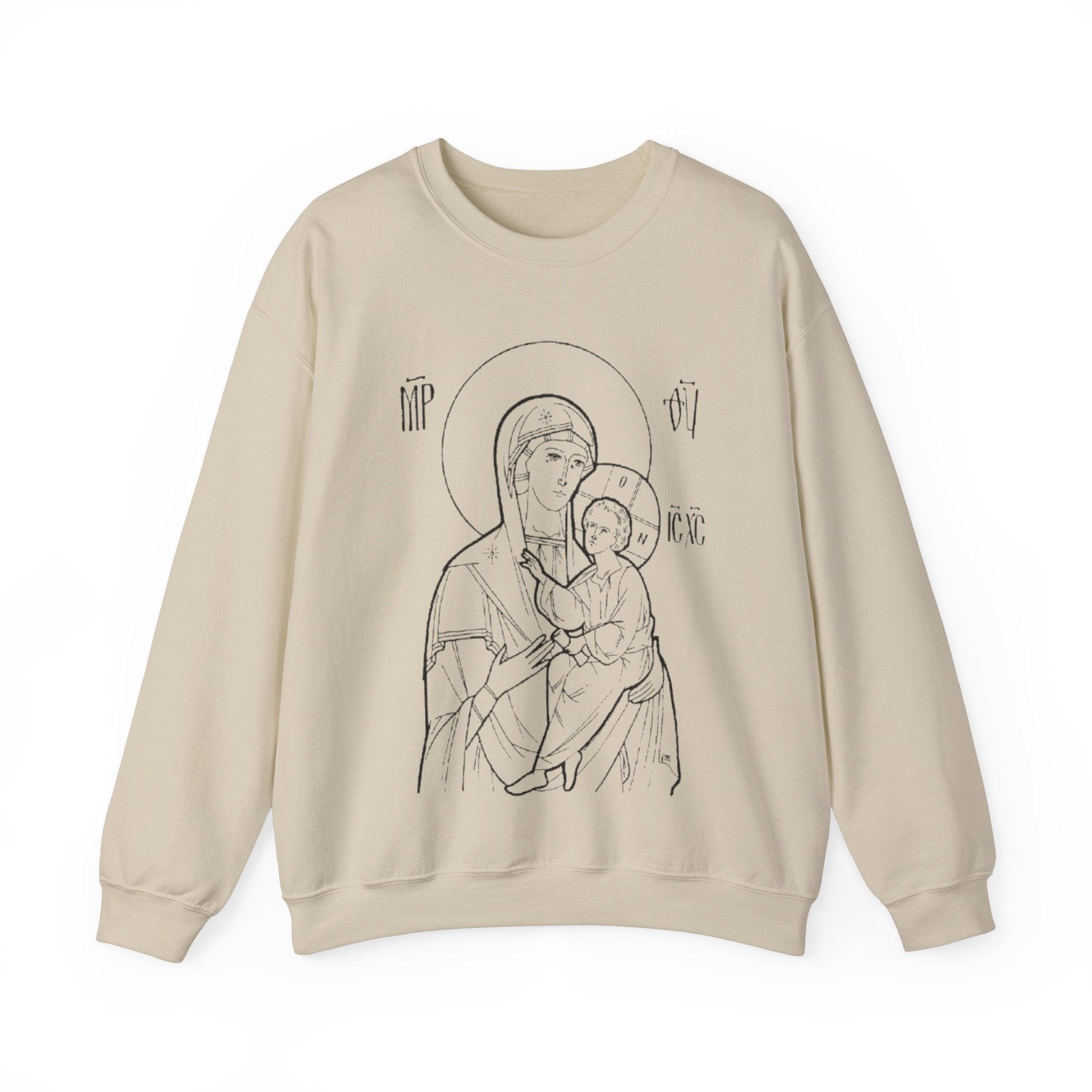 Holy Mother Unisex Sweatshirt – Vintage Religious Design