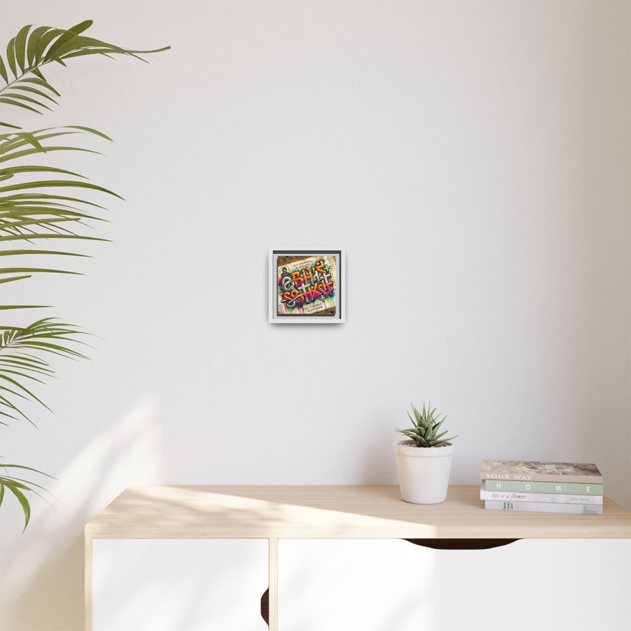 Graffiti Art Framed Canvas - Colorful Urban Wall Decor