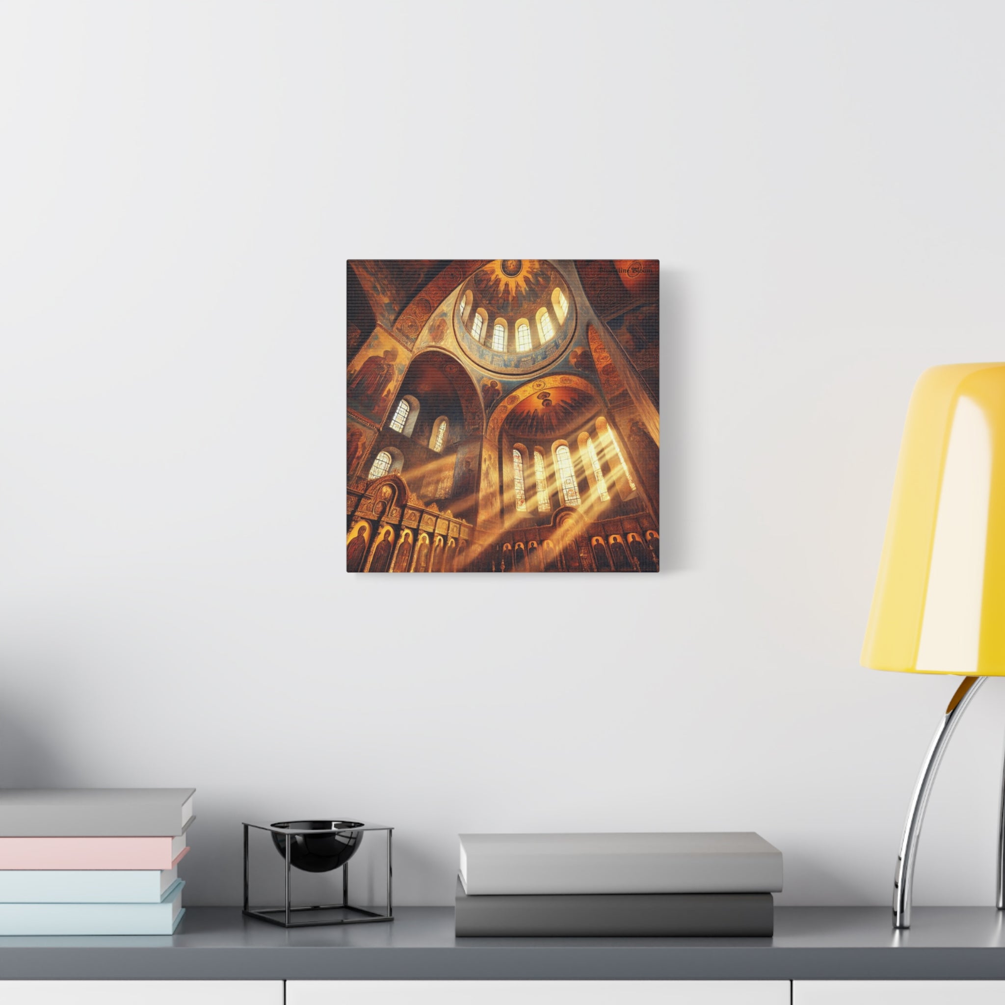 Stunning Religious Art Canvas Print - Illuminated Architecture