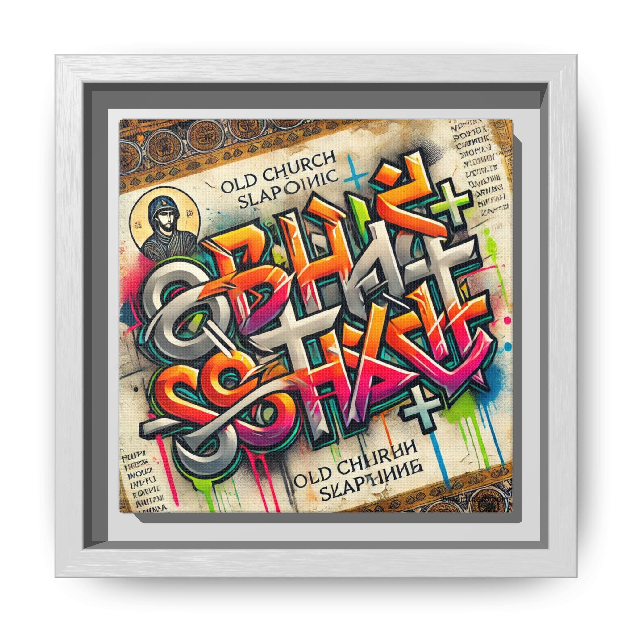 Graffiti Art Framed Canvas - Colorful Urban Wall Decor