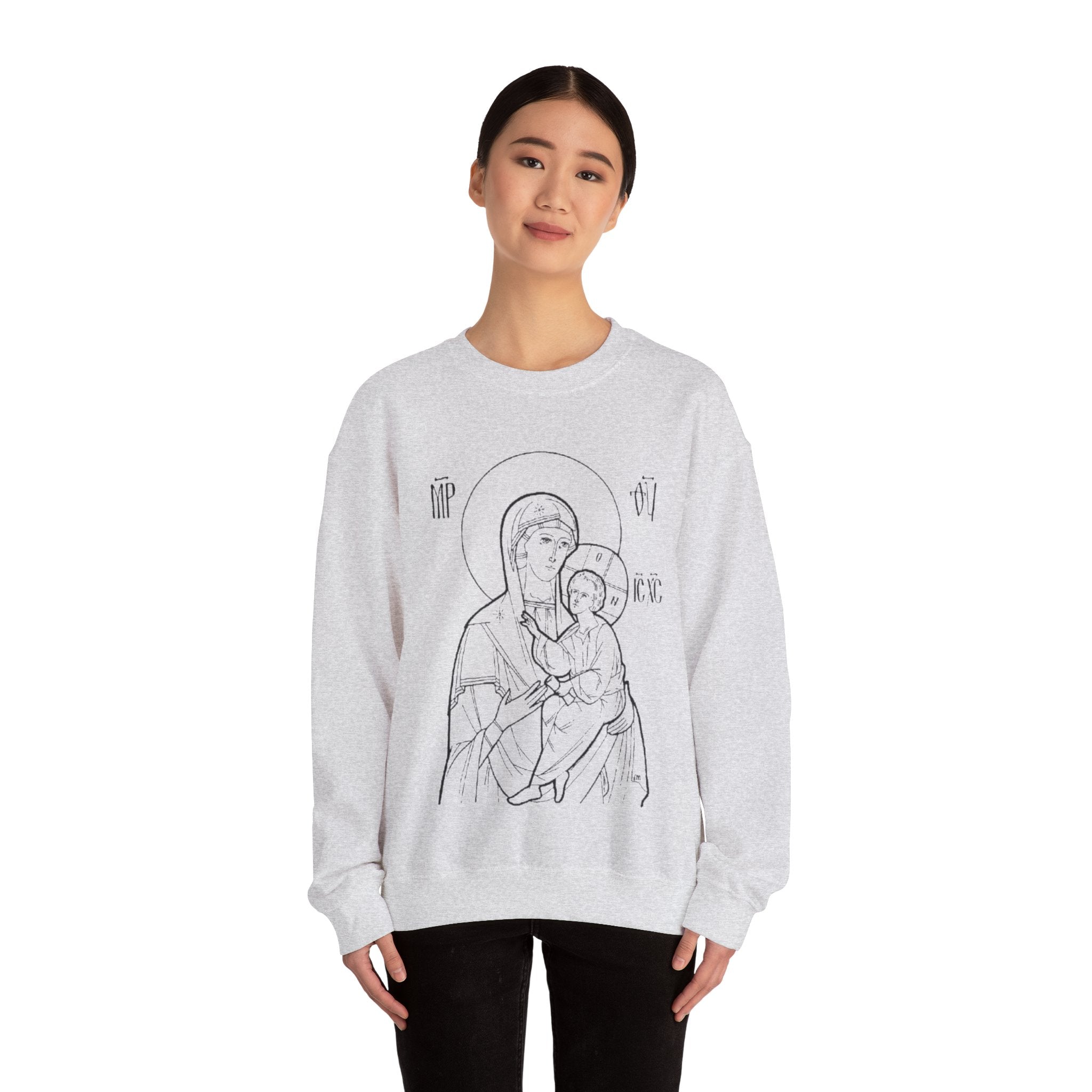 Holy Mother Unisex Sweatshirt – Vintage Religious Design