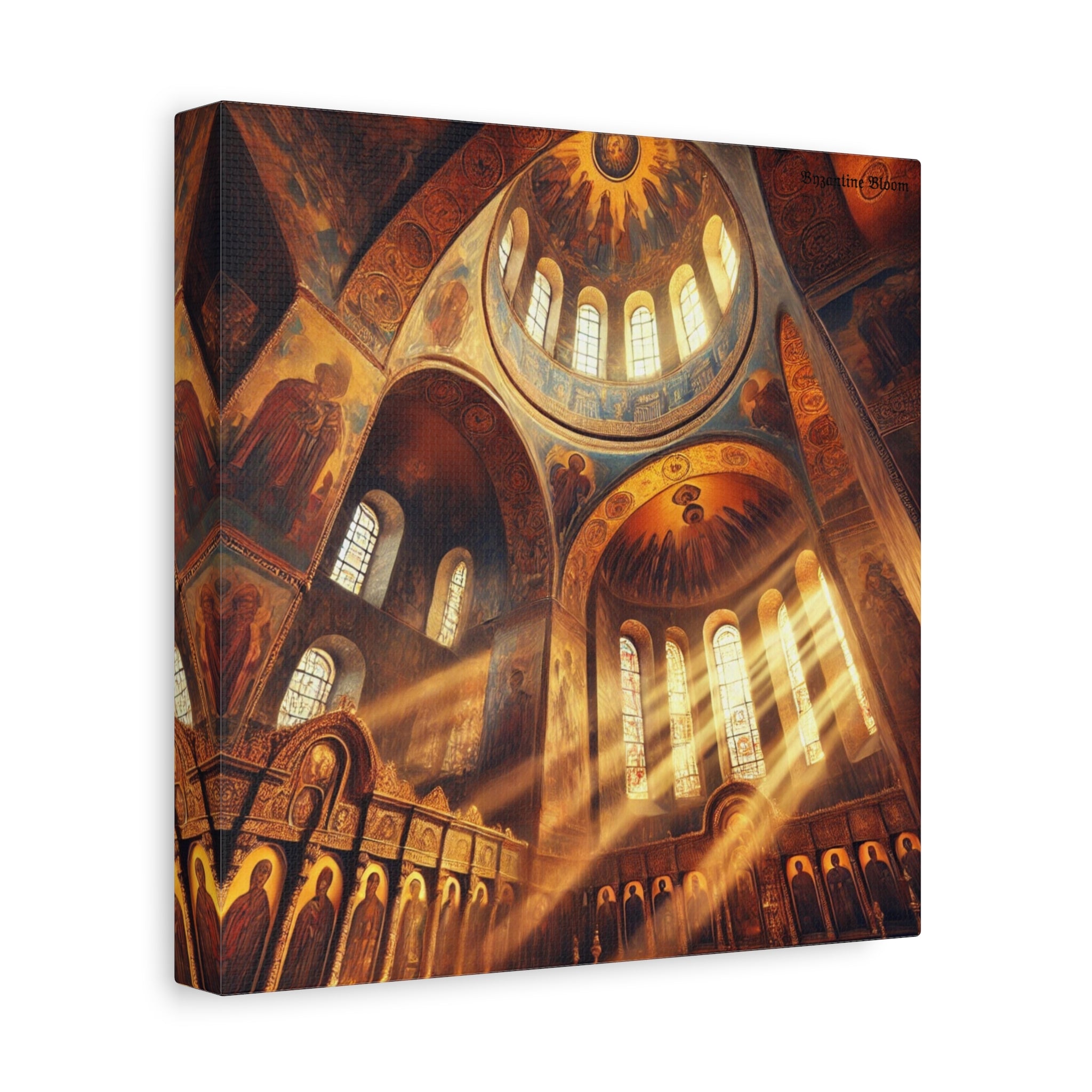 Stunning Religious Art Canvas Print - Illuminated Architecture