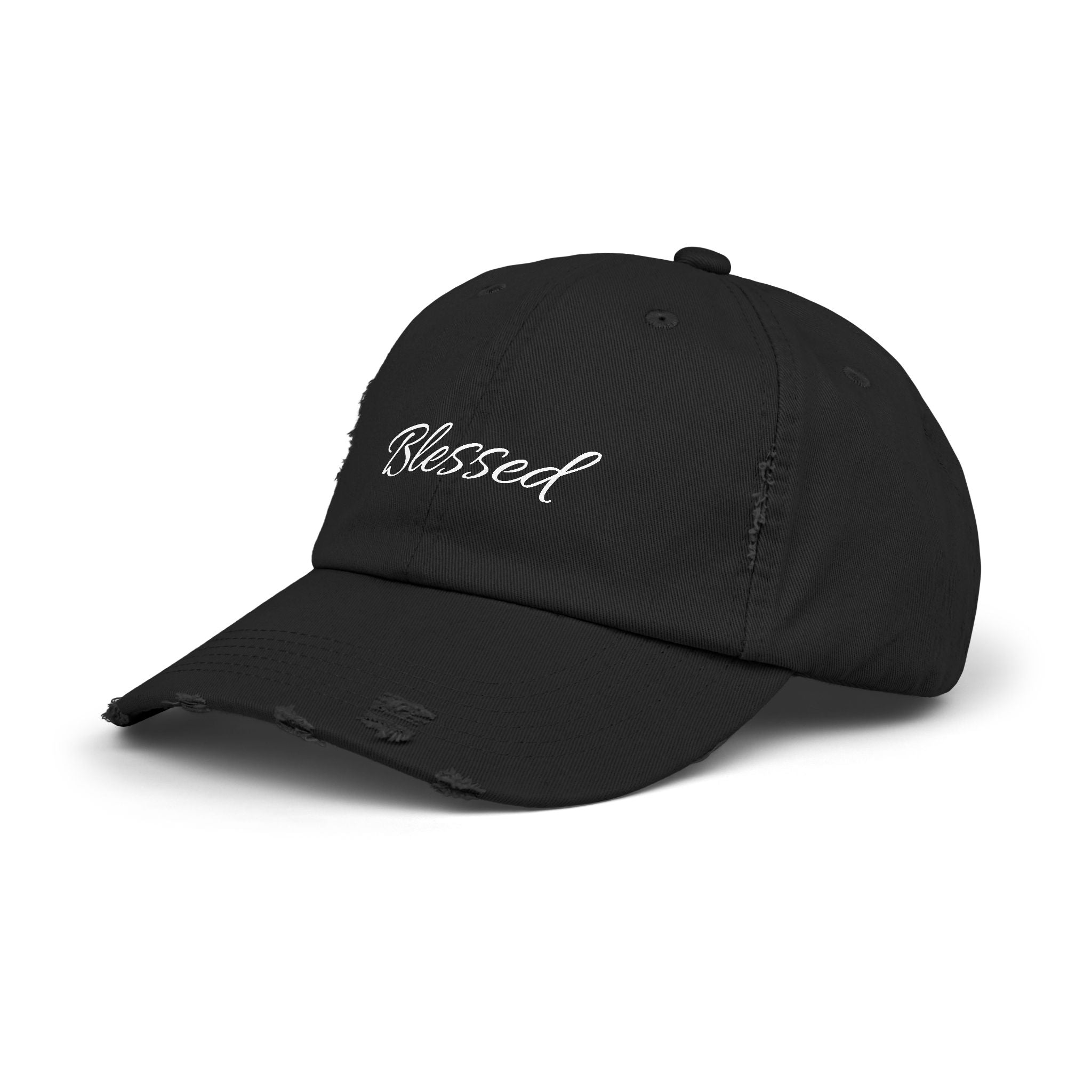 Blessed Distressed Cap - Unisex Casual Hat for Positivity