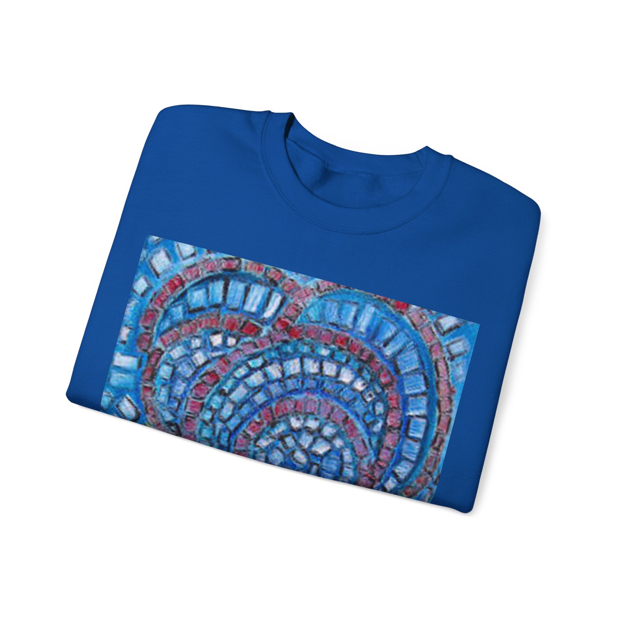 Vibrant Mosaic Crewneck Sweatshirt - Cozy Art-Inspired Apparel for Every Occasion