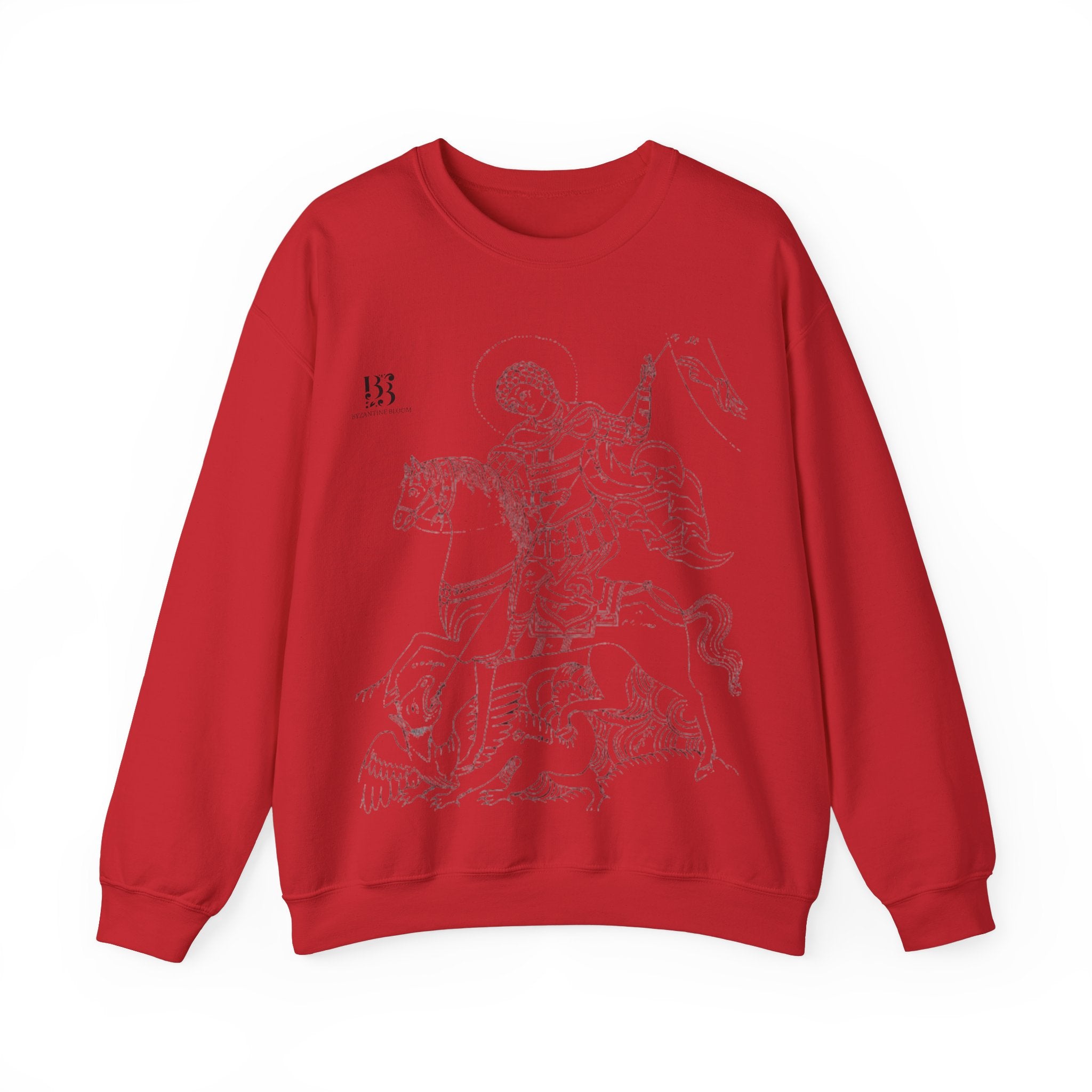 Vintage Inspired Saint George Sweatshirt - Unisex Heavy Blend™ Crewneck for Art Enthusiasts