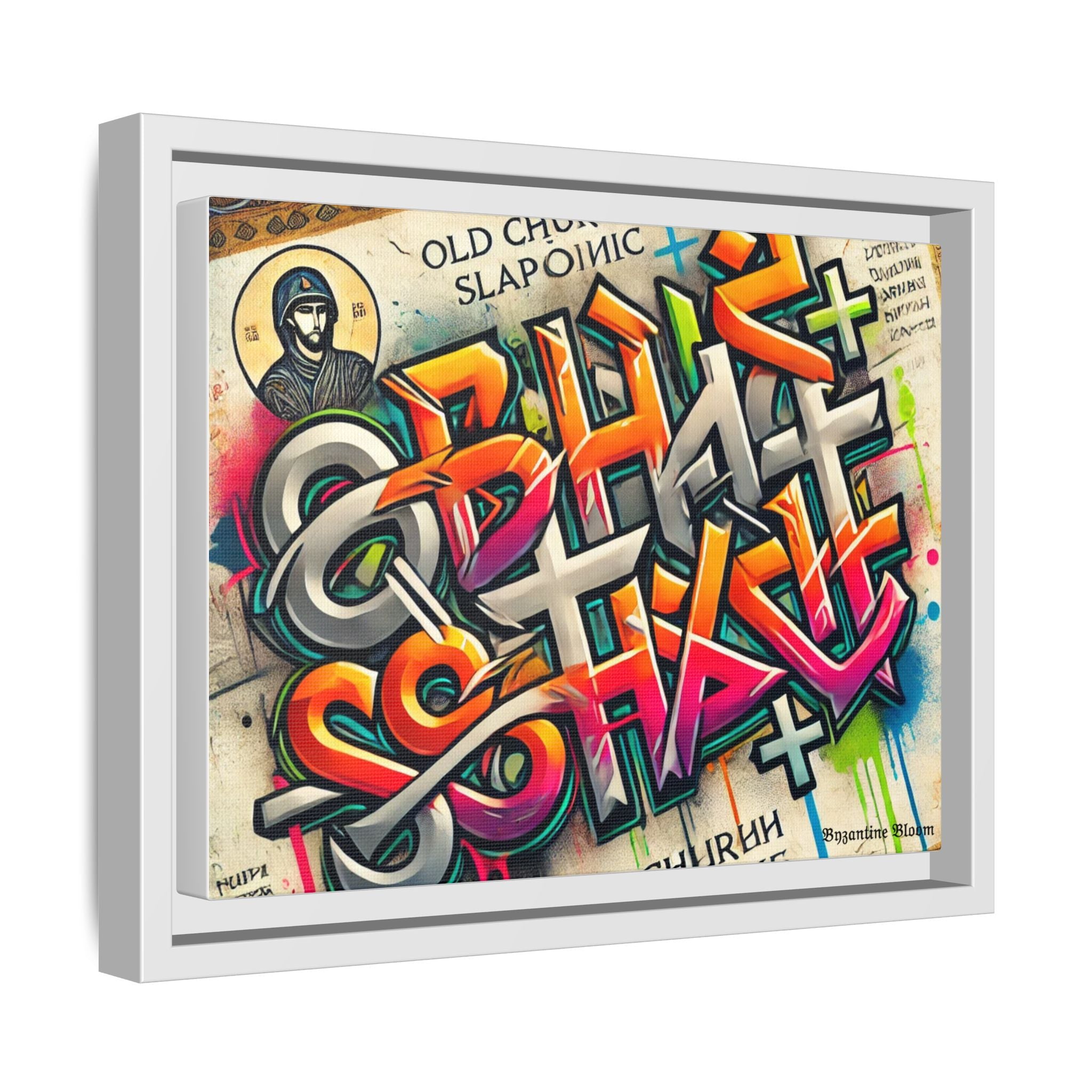Graffiti Art Framed Canvas - Colorful Urban Wall Decor