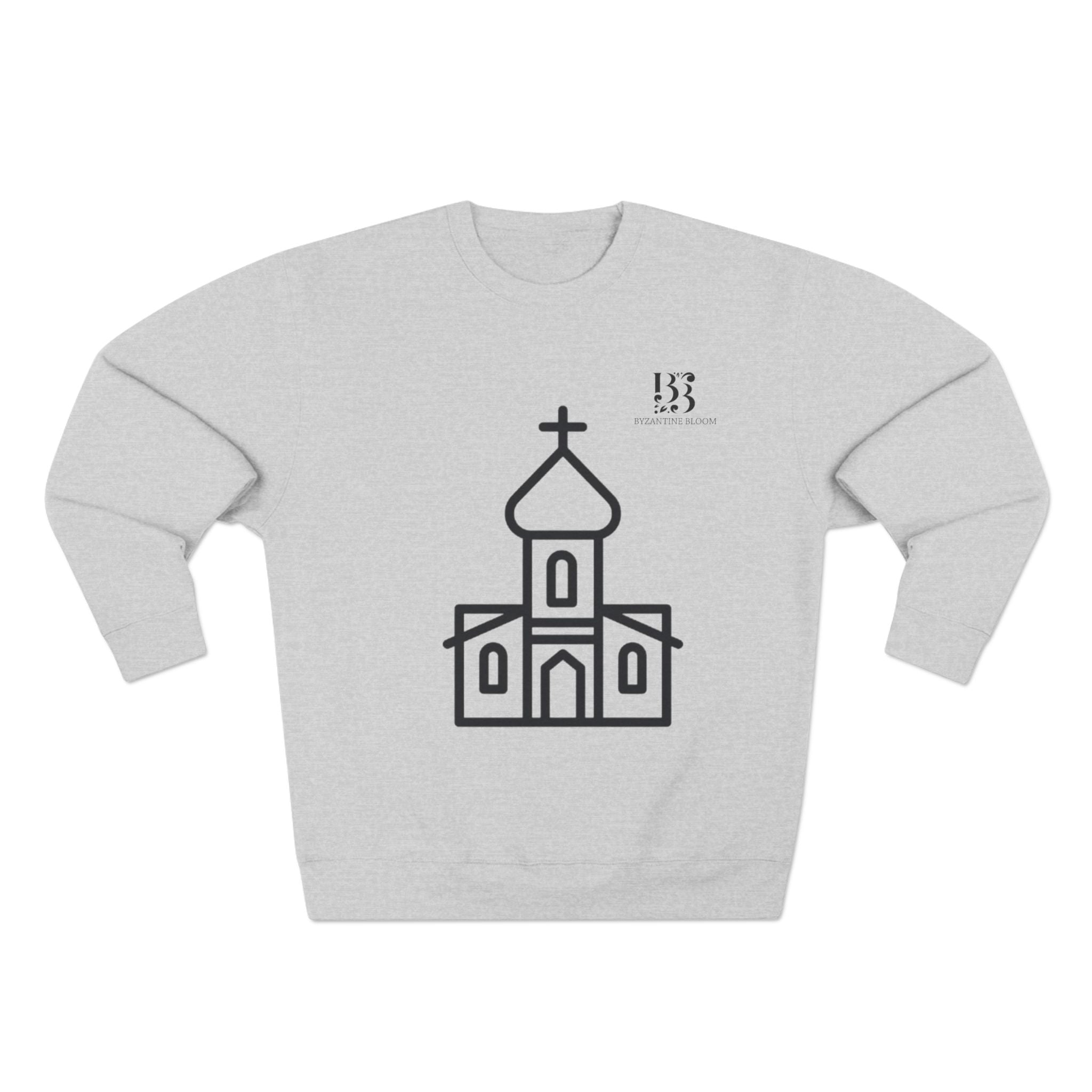 Minimalist Church Design Unisex Crewneck Sweatshirt - Perfect for Faith & Community Events