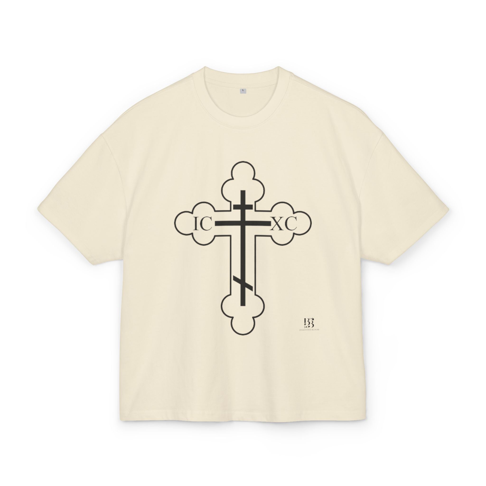 Unisex Heavy Cotton Cross Graphic Tee - Bold Religious Style