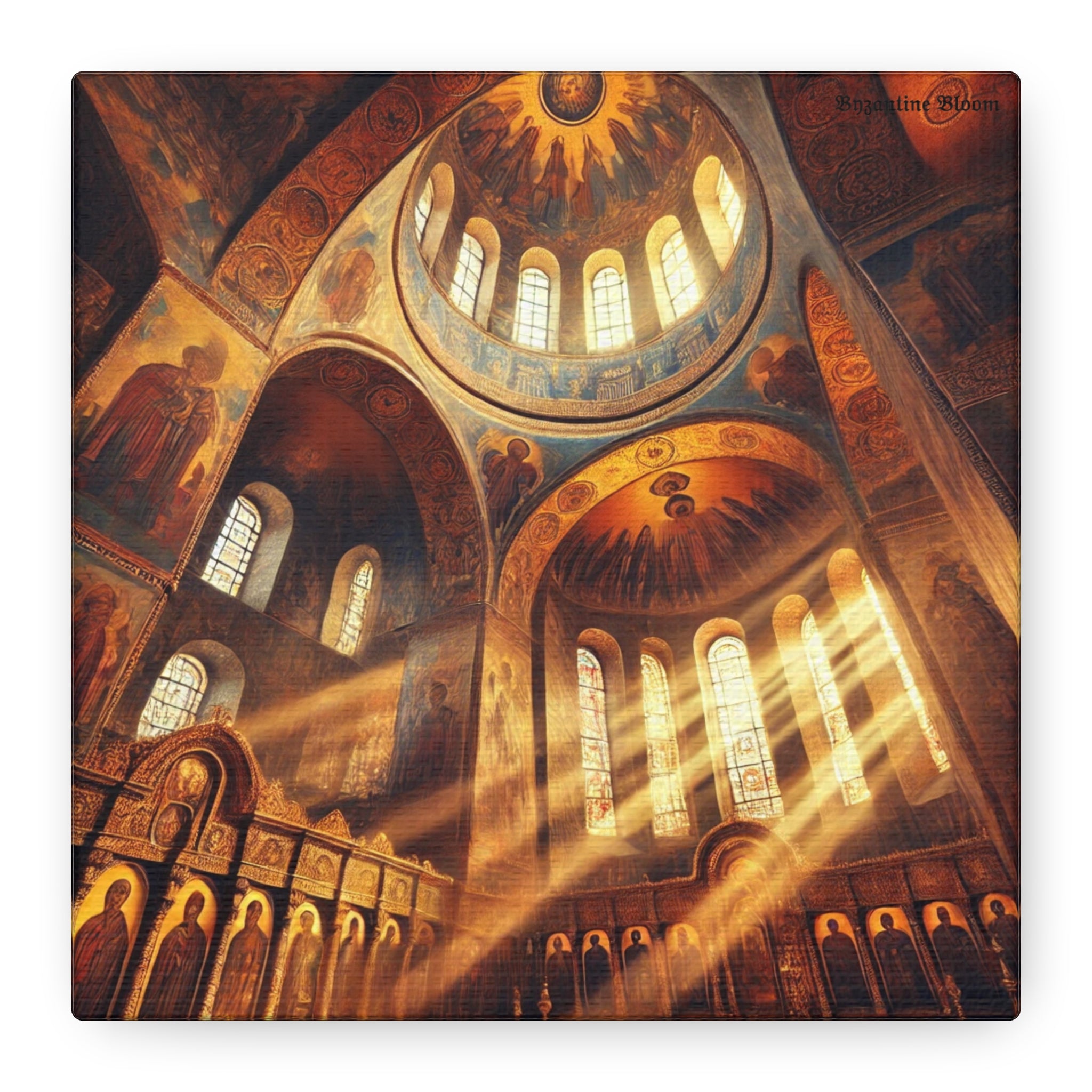 Stunning Religious Art Canvas Print - Illuminated Architecture