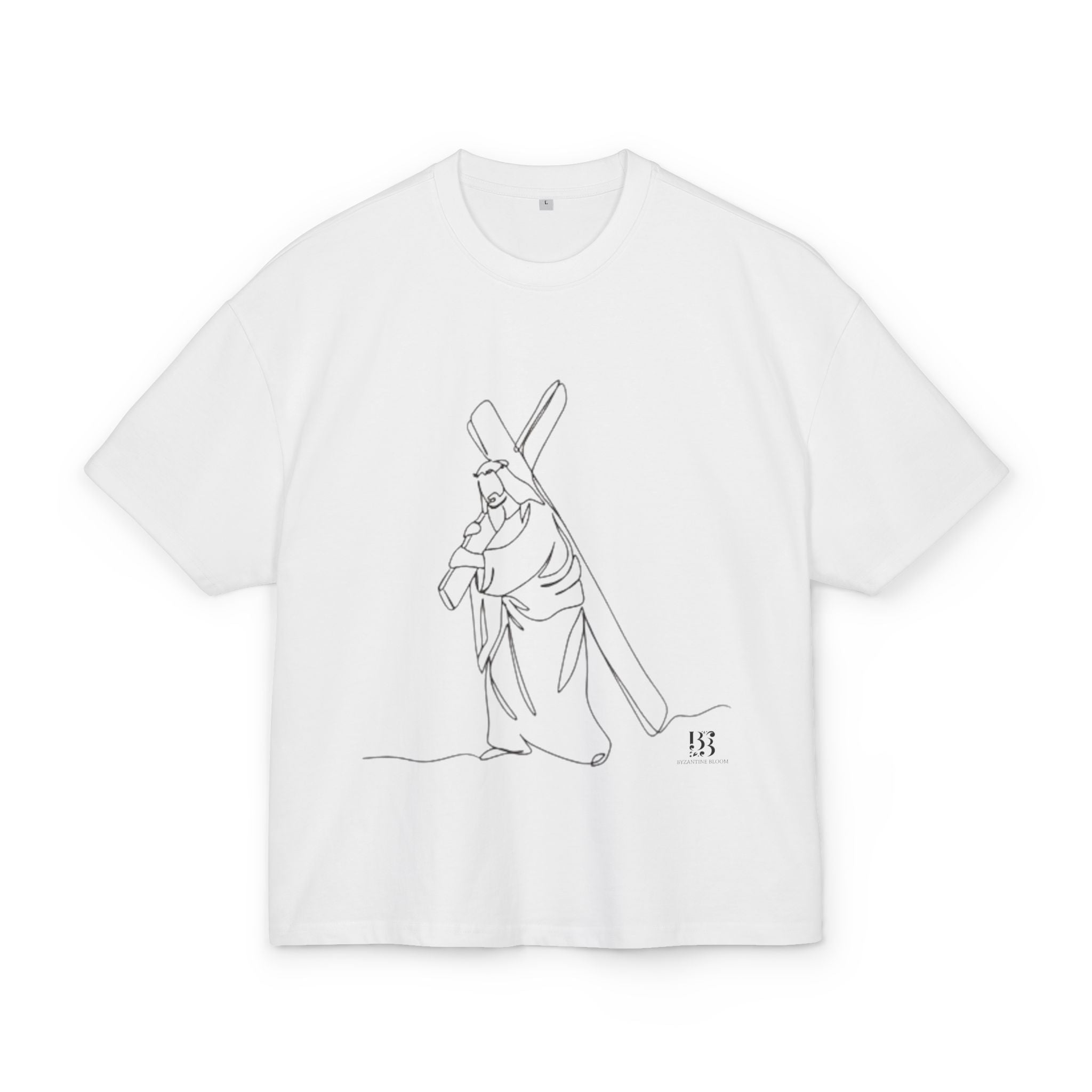 Outline - Faith Inspired Cotton Shirt, Jesus Cross