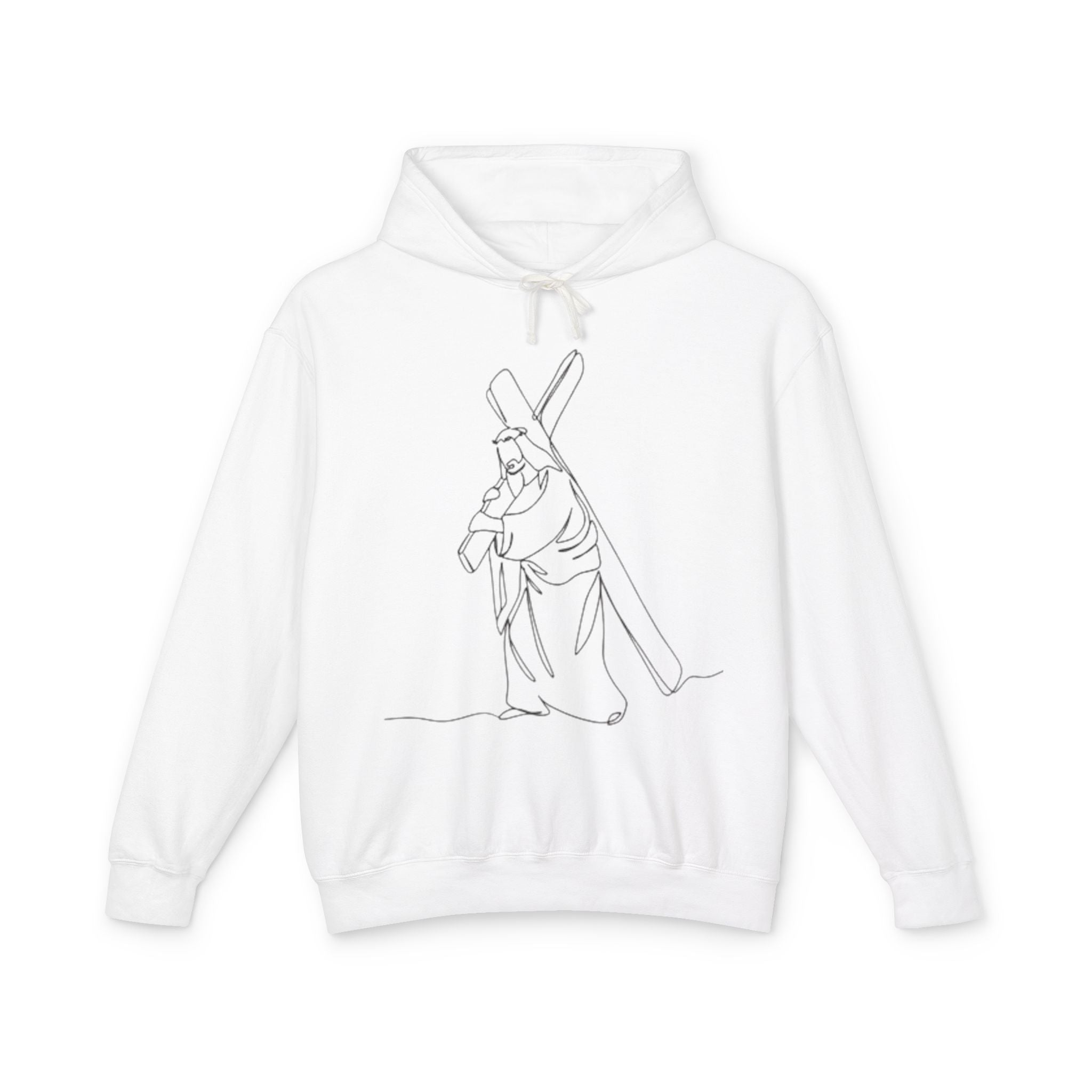 Unisex Lightweight Hooded Sweatshirt with Inspirational Design