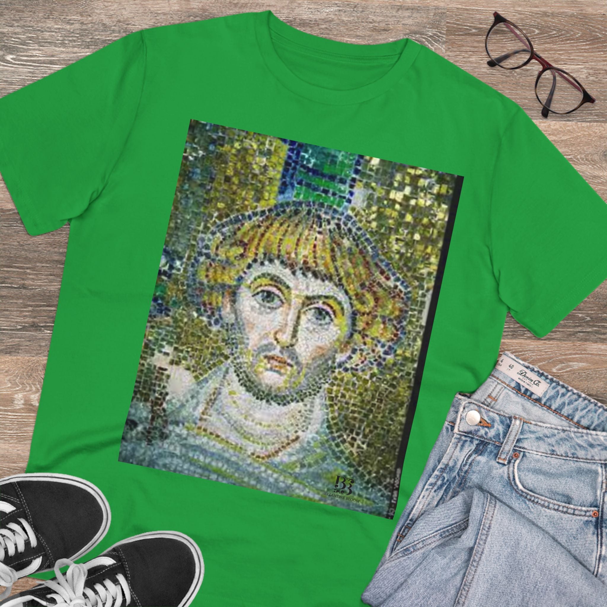 Artistic Mosaic Unisex Organic T-Shirt - Unique Vintage Design