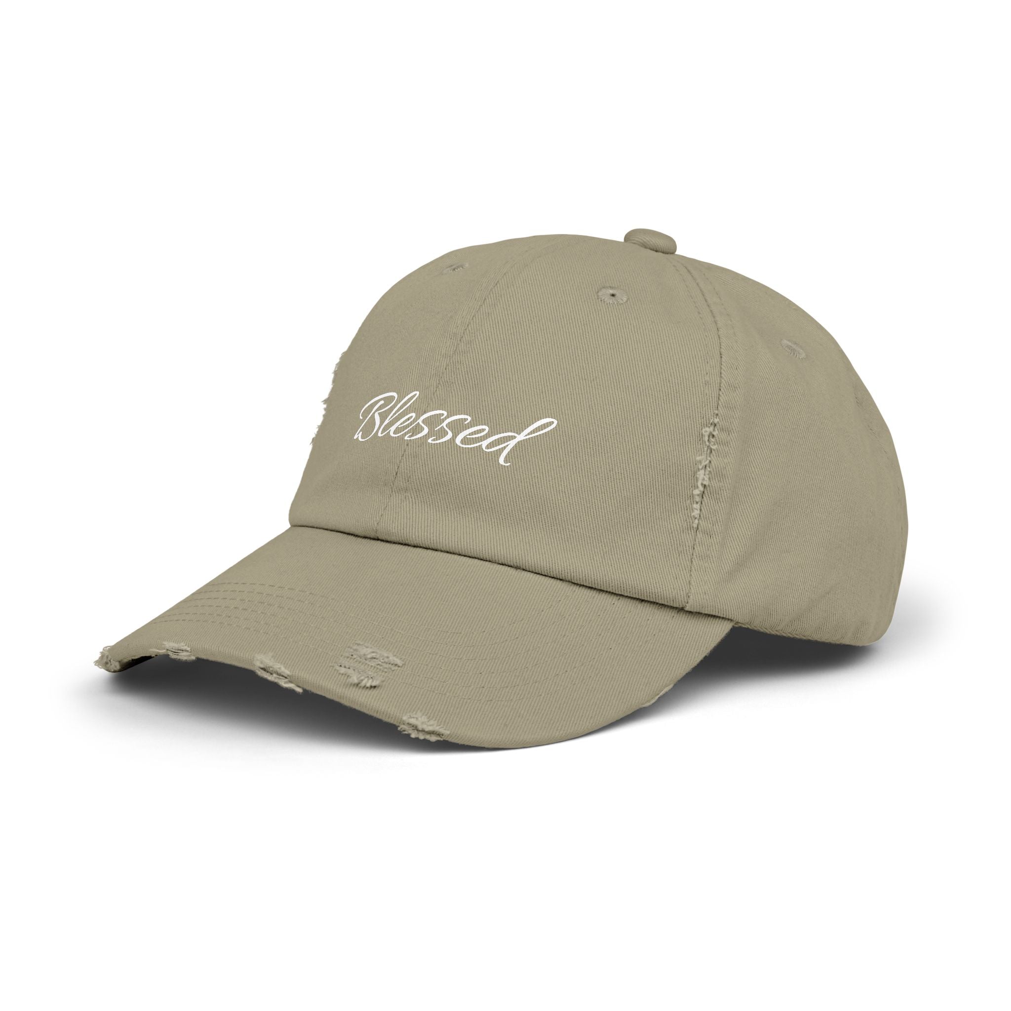 Blessed Distressed Cap - Unisex Casual Hat for Positivity