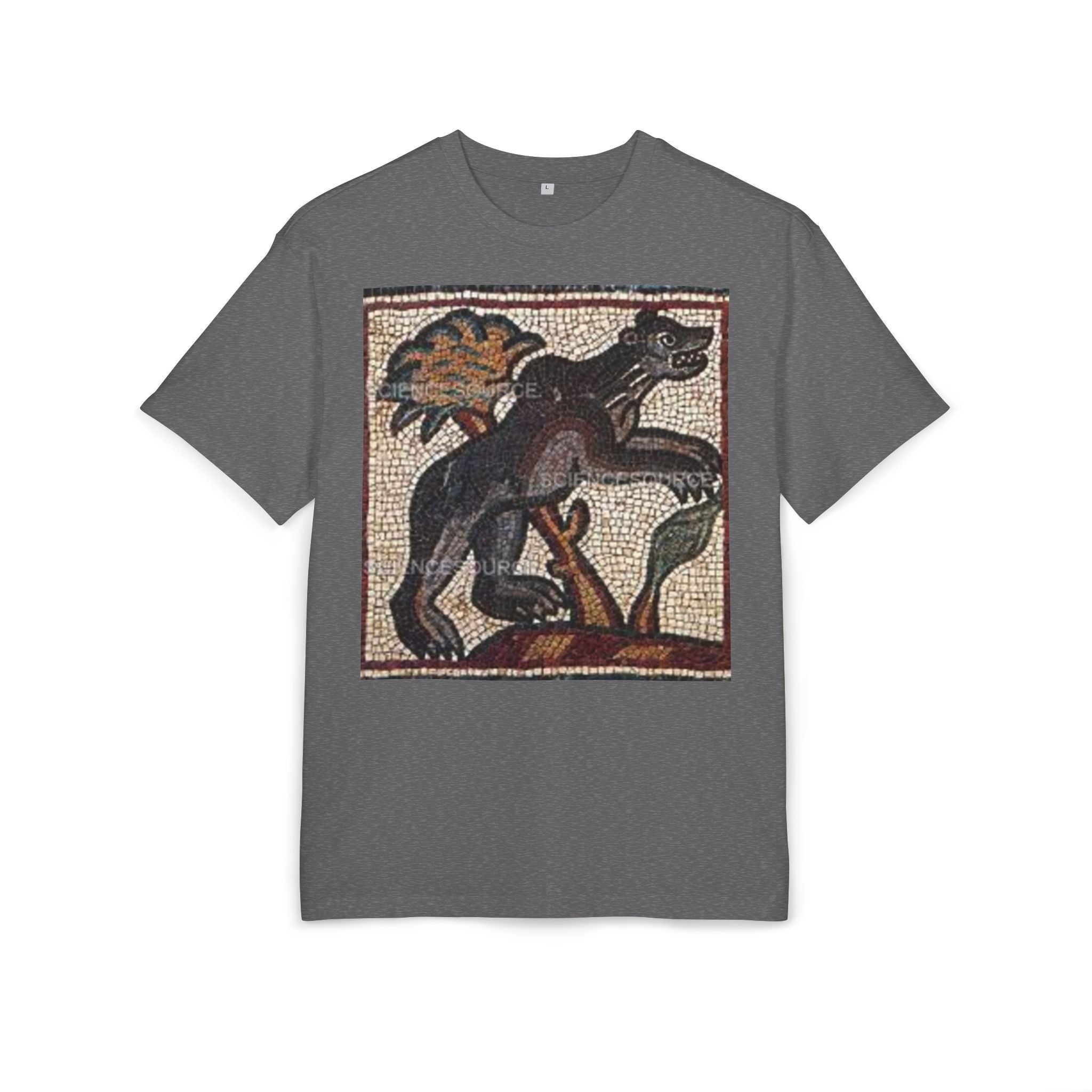 Artistic Mosaic Unisex Heavy Oversize Tee - Unique Graphic Design for Casual Style