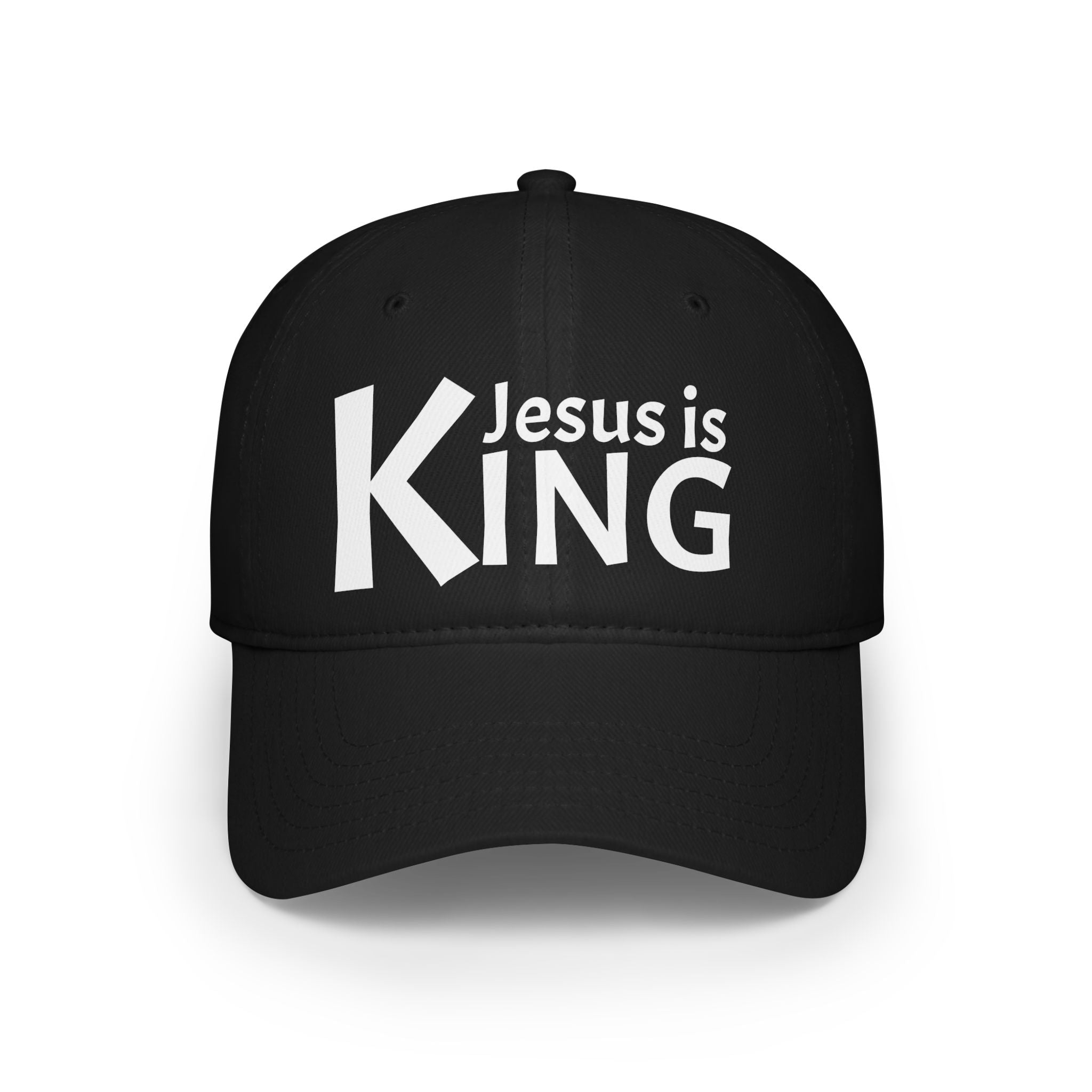 Inspirational Jesus is KING Low Profile Baseball Cap