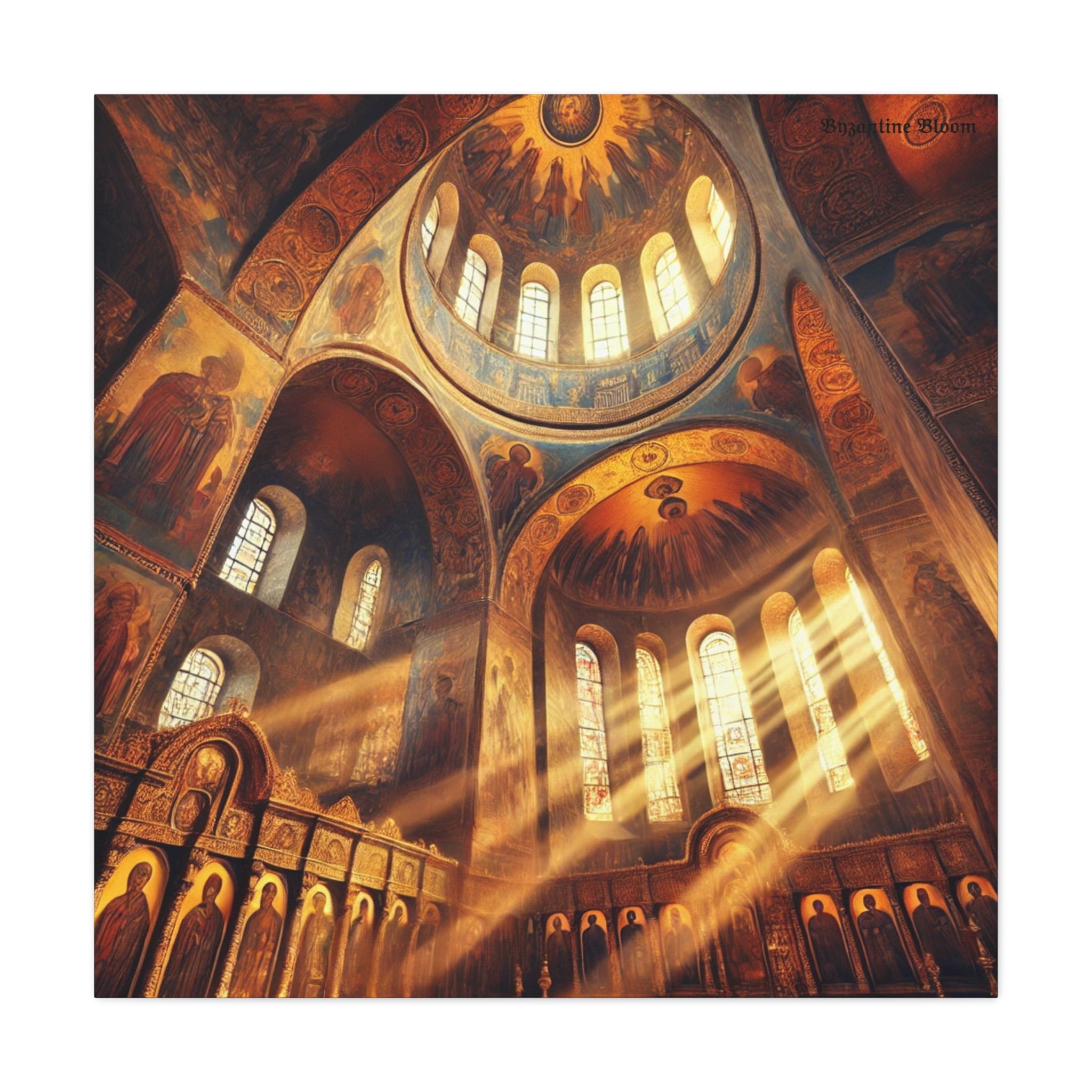 Stunning Religious Art Canvas Print - Illuminated Architecture