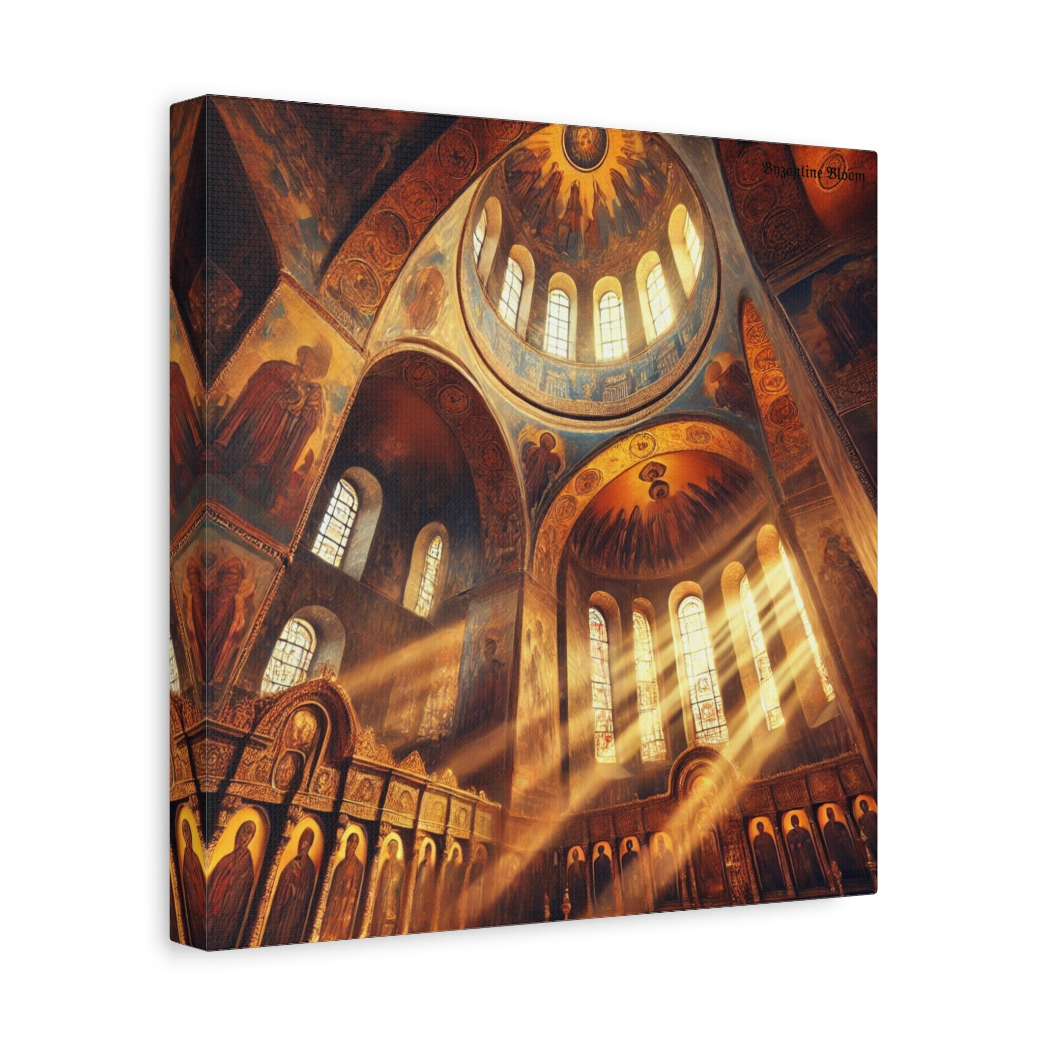 Stunning Religious Art Canvas Print - Illuminated Architecture