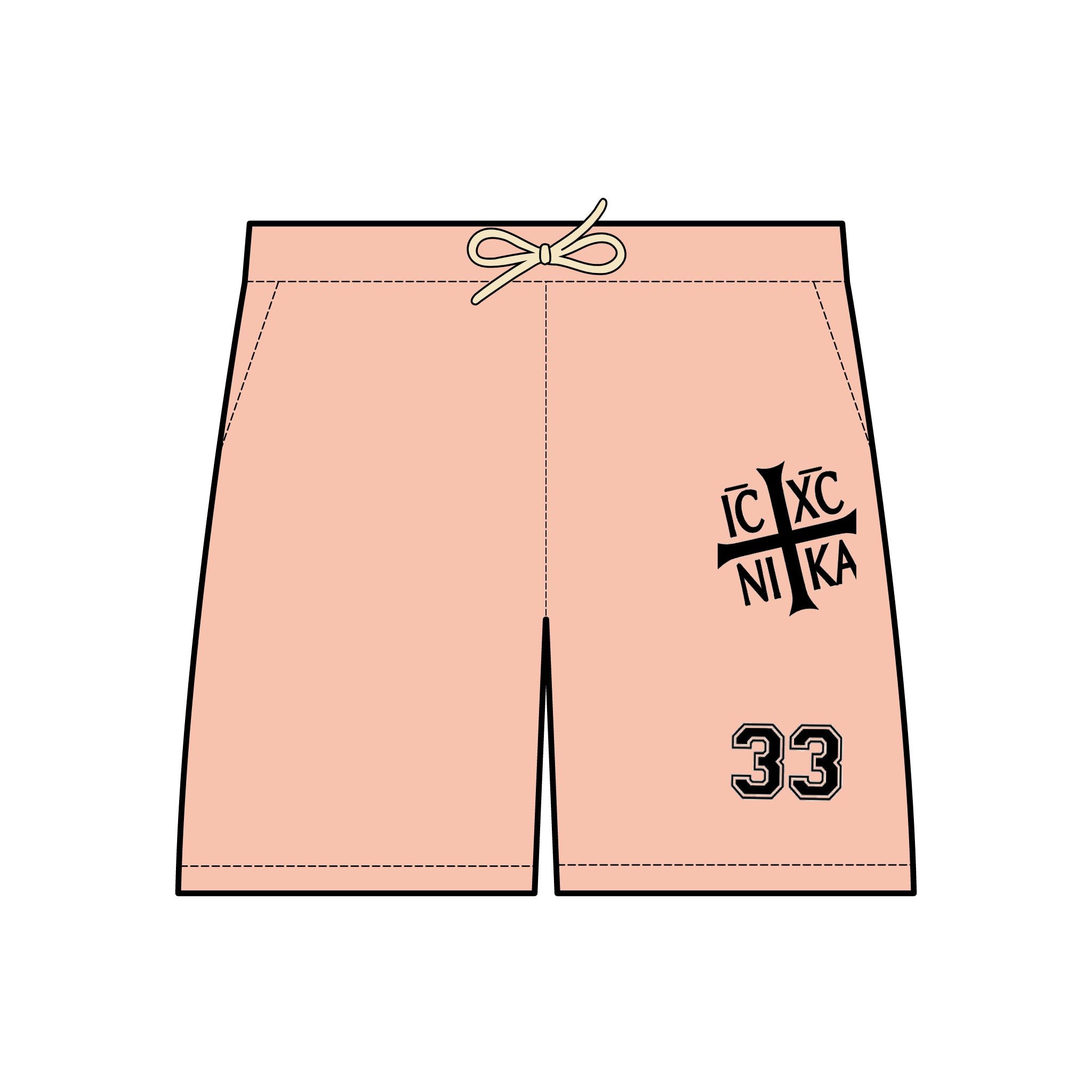 Unisex Lightweight Fleece Sweat Shorts - Casual Comfort with IC XC NI KA Design