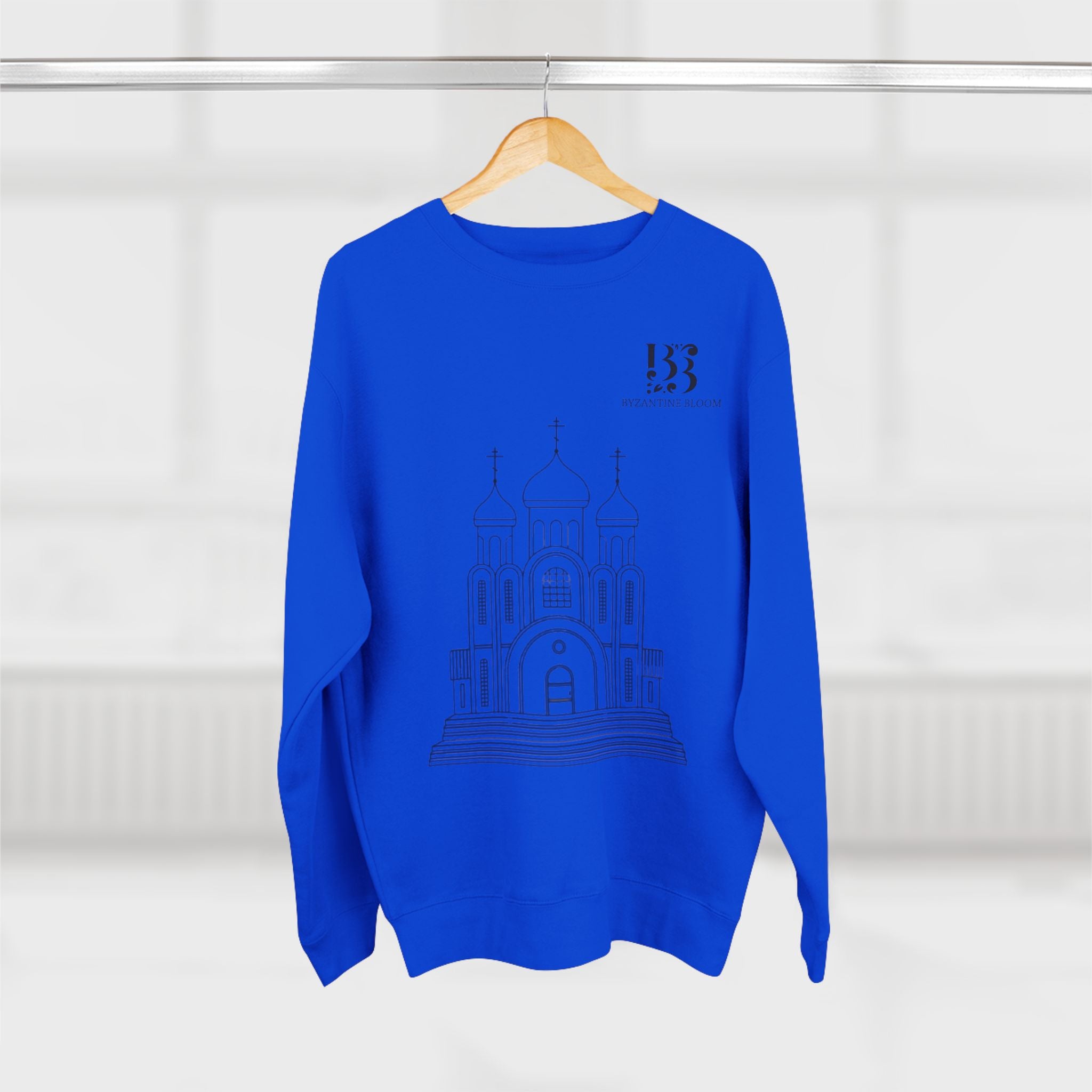 Minimalist Church Design Unisex Crewneck Sweatshirt - Cozy Spiritual Apparel