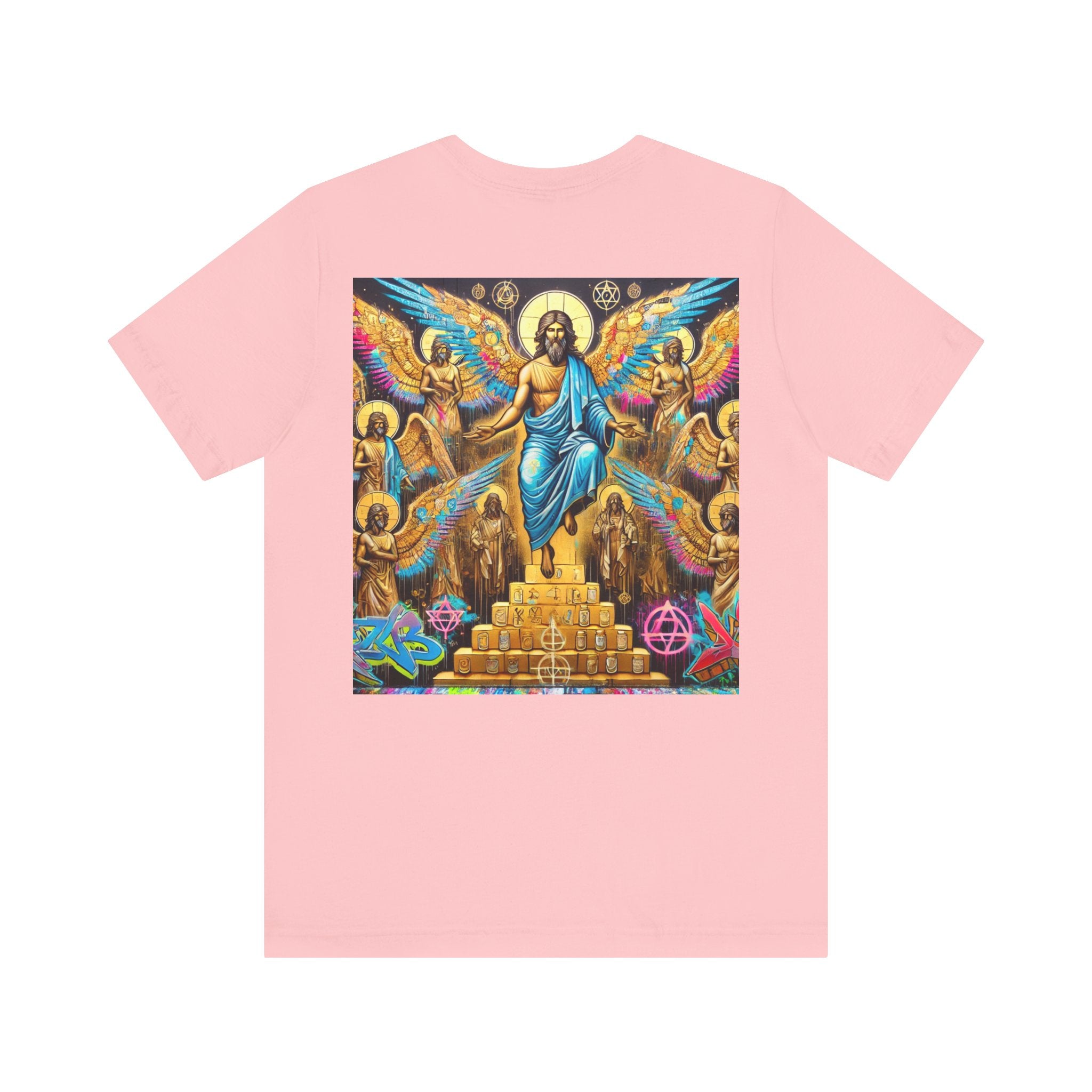 Heavenly Vibes Unisex Short Sleeve Tee - Colorful Divine Design