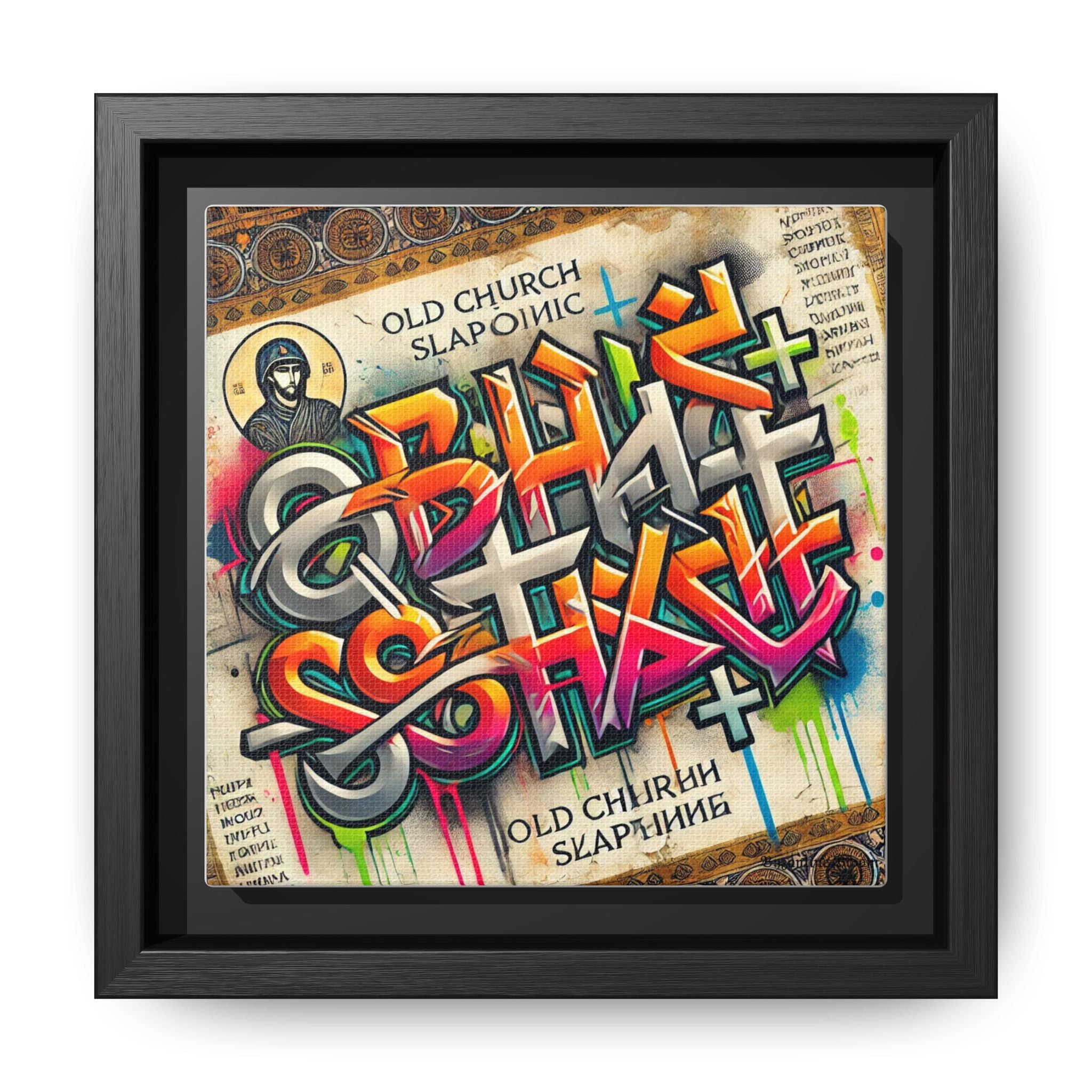 Graffiti Art Framed Canvas - Colorful Urban Wall Decor