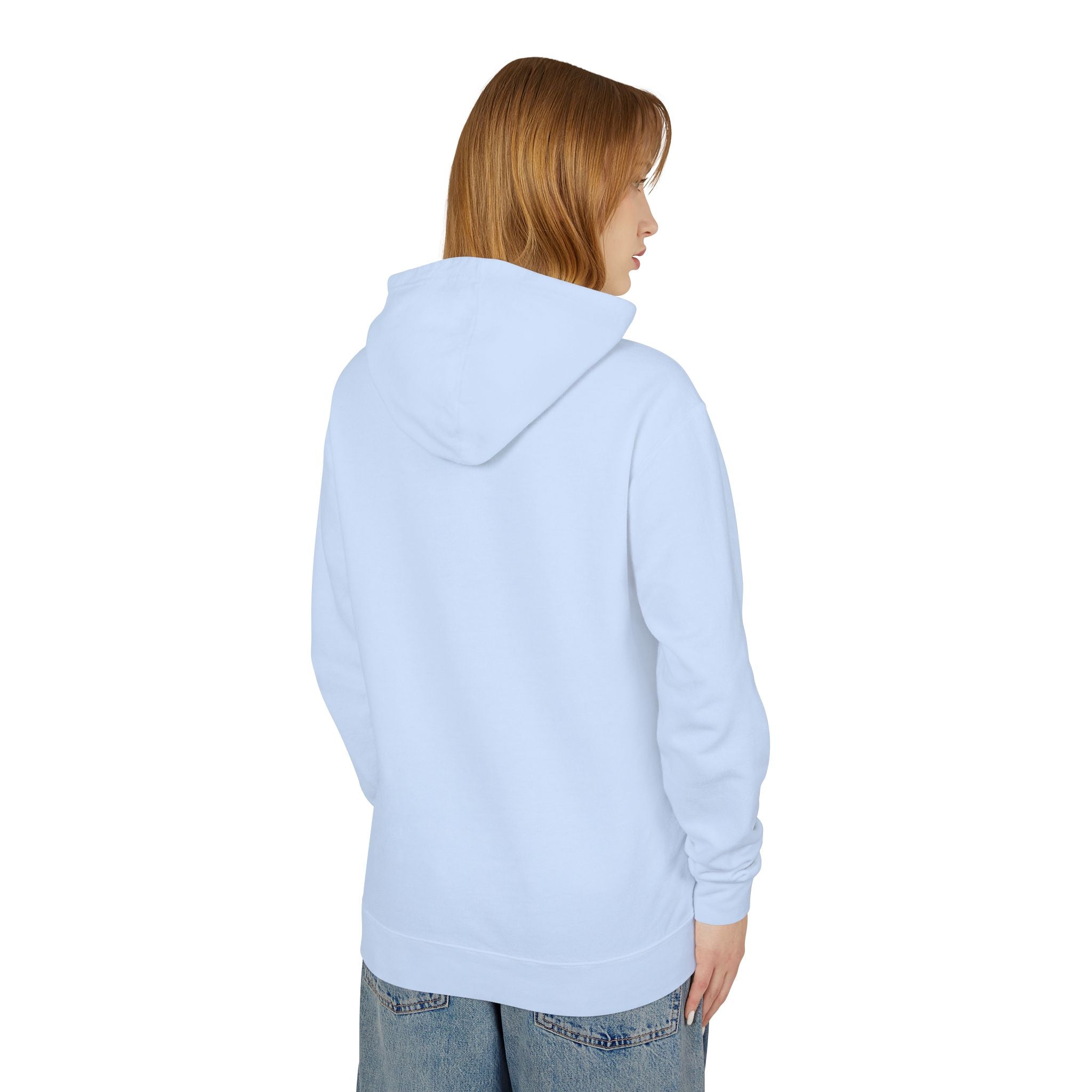 Unisex Lightweight Hooded Sweatshirt with Christ Design - Faith-Inspired Apparel