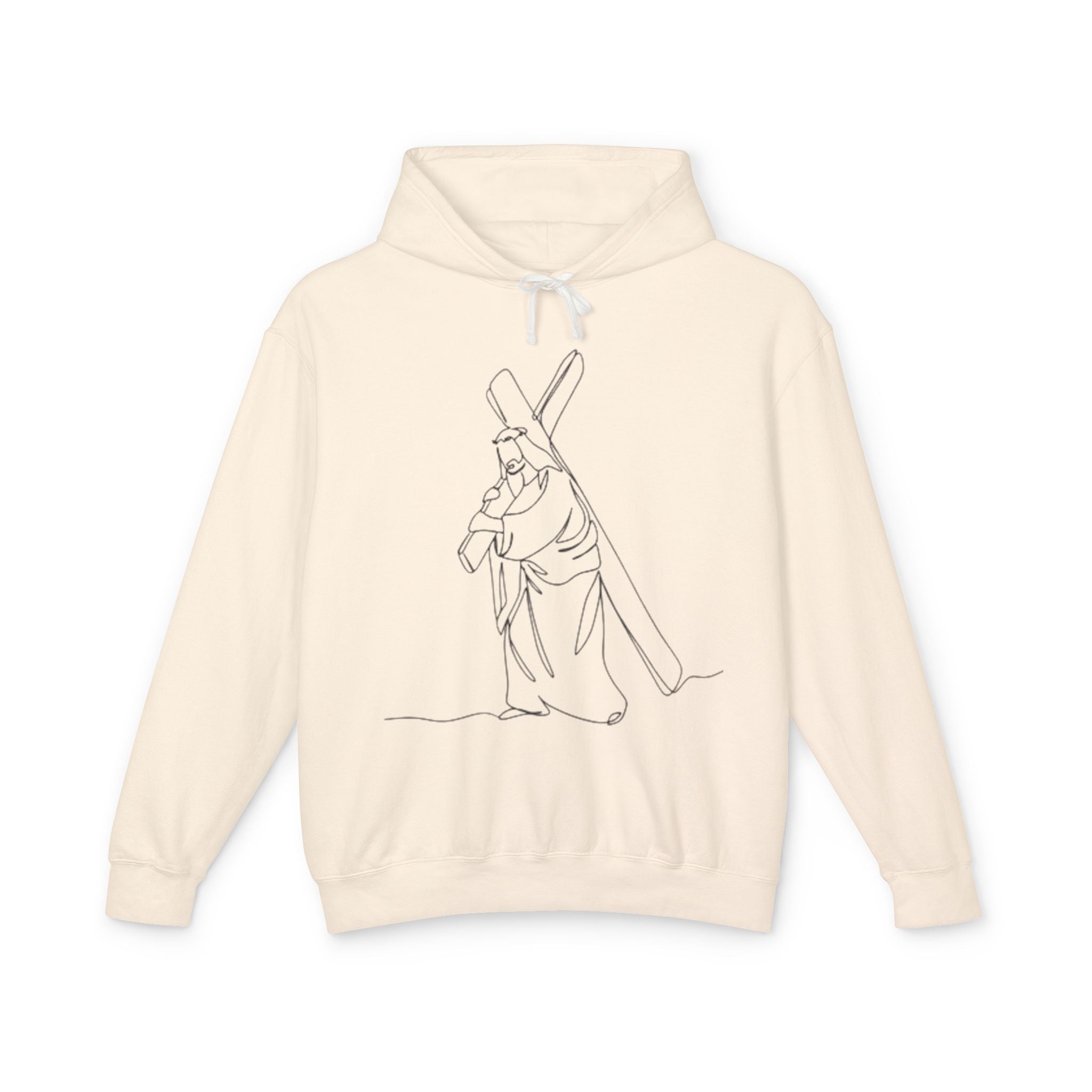 Unisex Lightweight Hooded Sweatshirt with Inspirational Design
