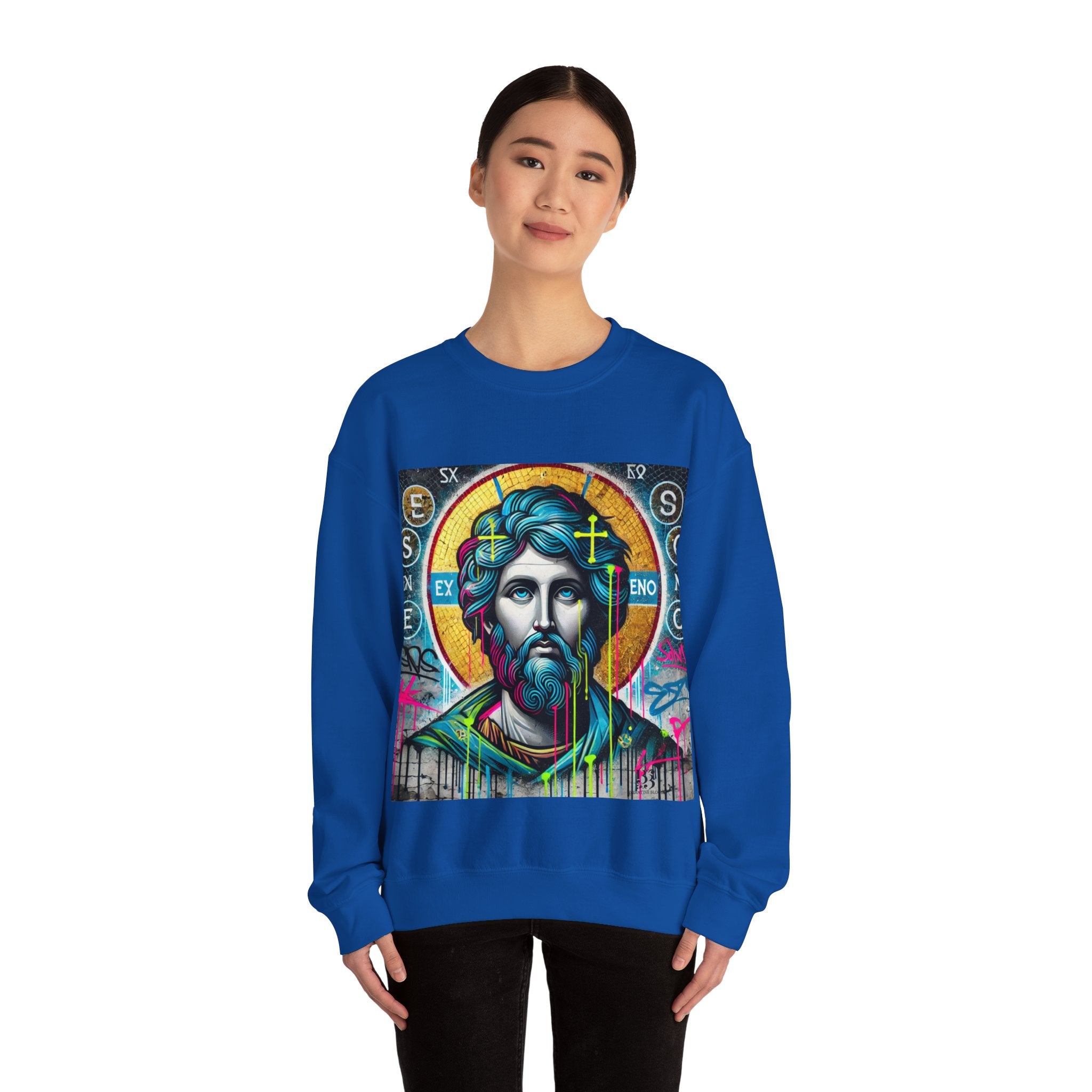 Urban Saint Graphic Sweatshirt - Unisex Heavy Blend™ Crewneck