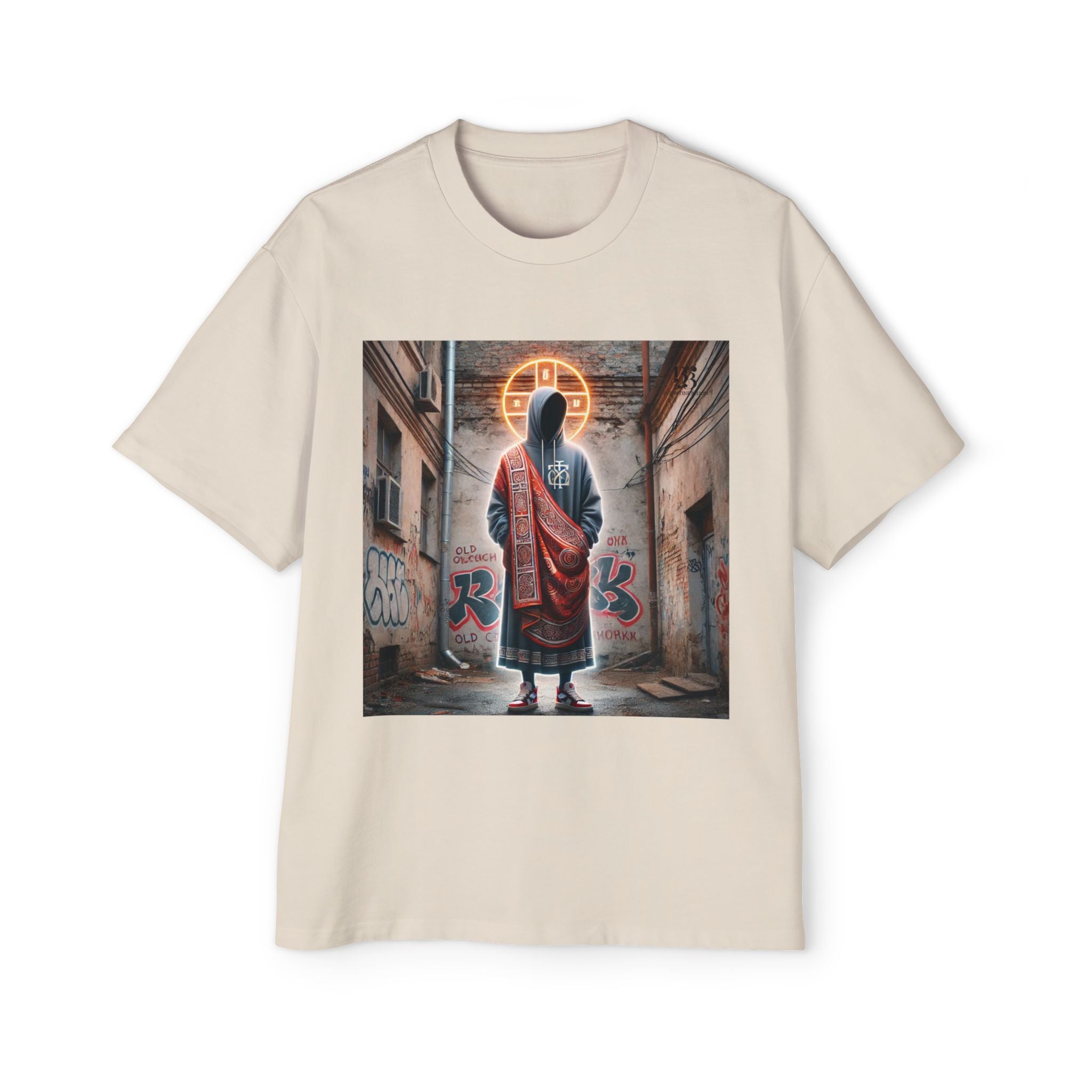 Urban Spirituality Heavy Oversized Tee - Streetwear Graphic T-Shirt