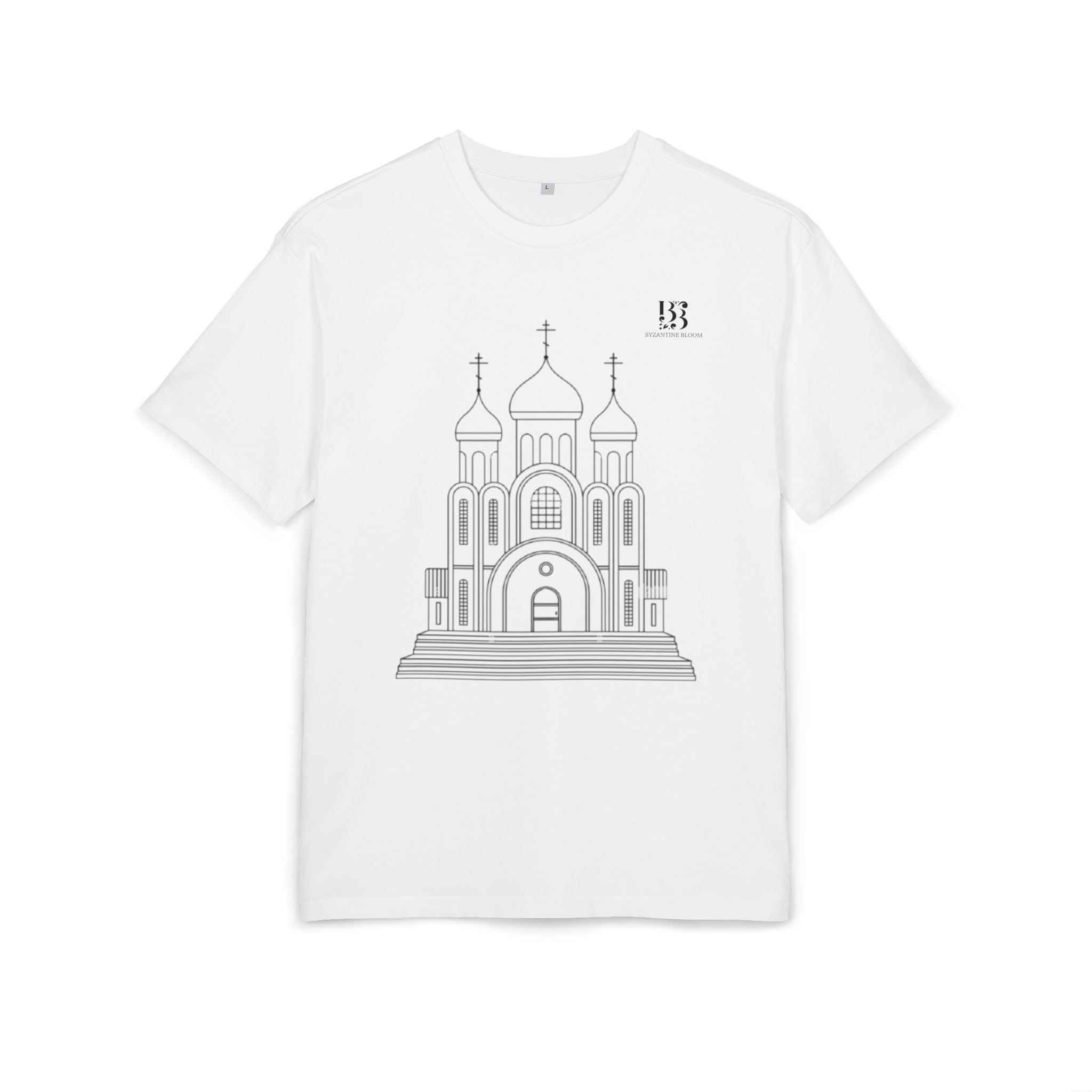 Unisex Oversize Tee with Cathedral Design - Perfect for Everyday Wear or Special Occasions