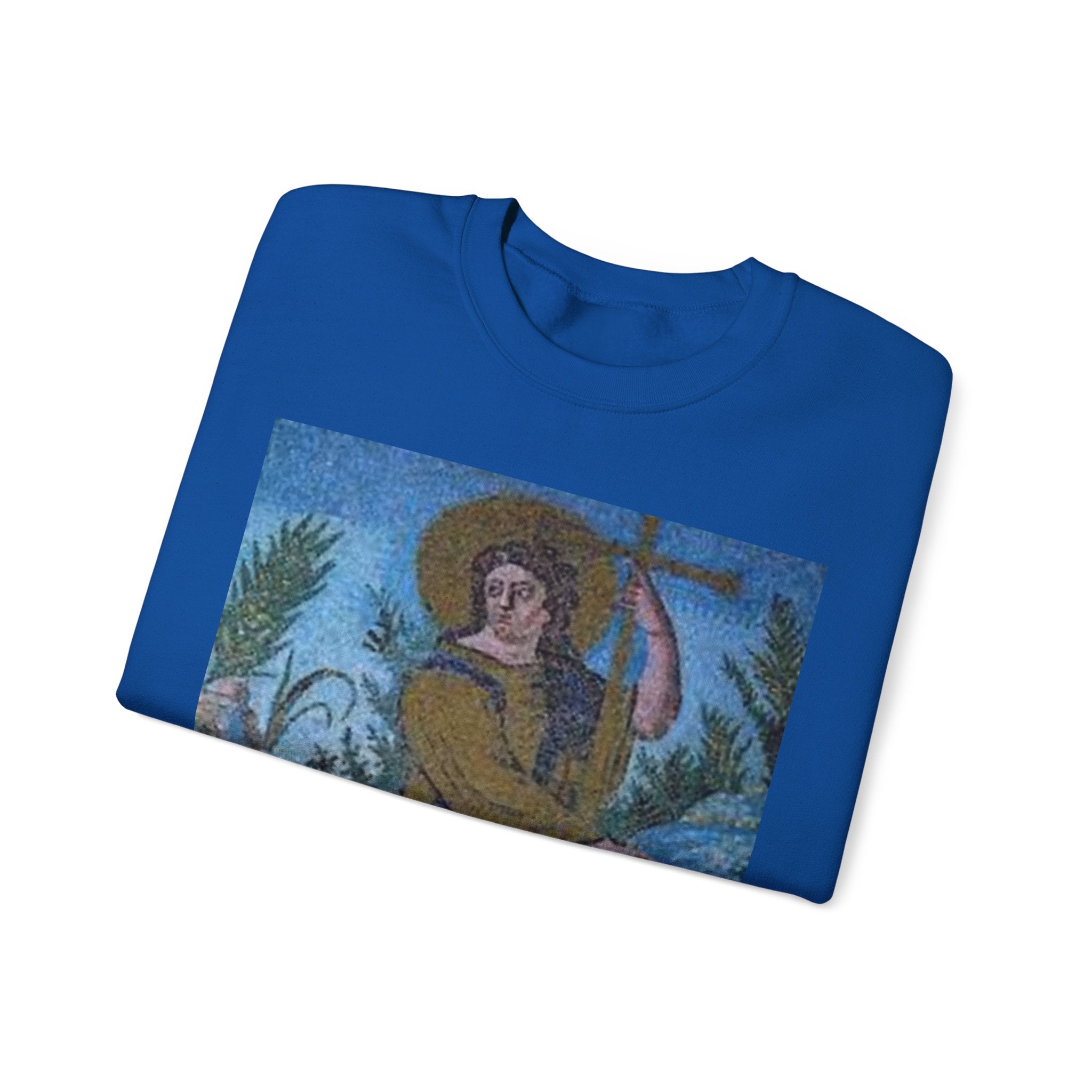 Unisex Heavy Blend™ Crewneck Sweatshirt with Vintage Mosaic Design