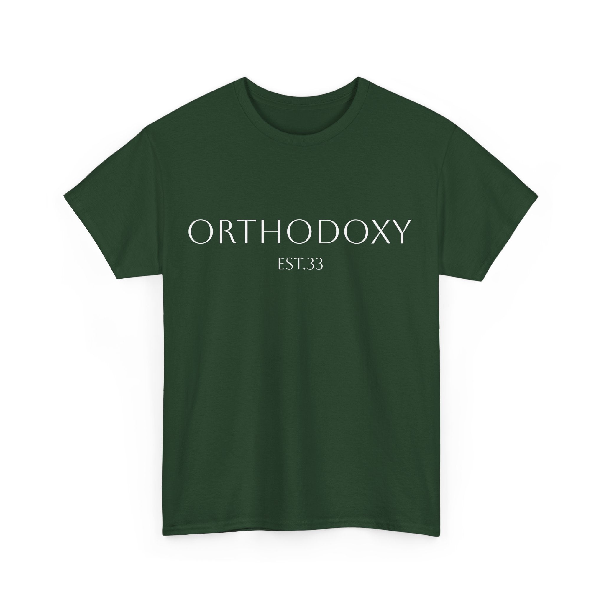 Orthodoxy Established 33 Unisex Heavy Cotton Tee