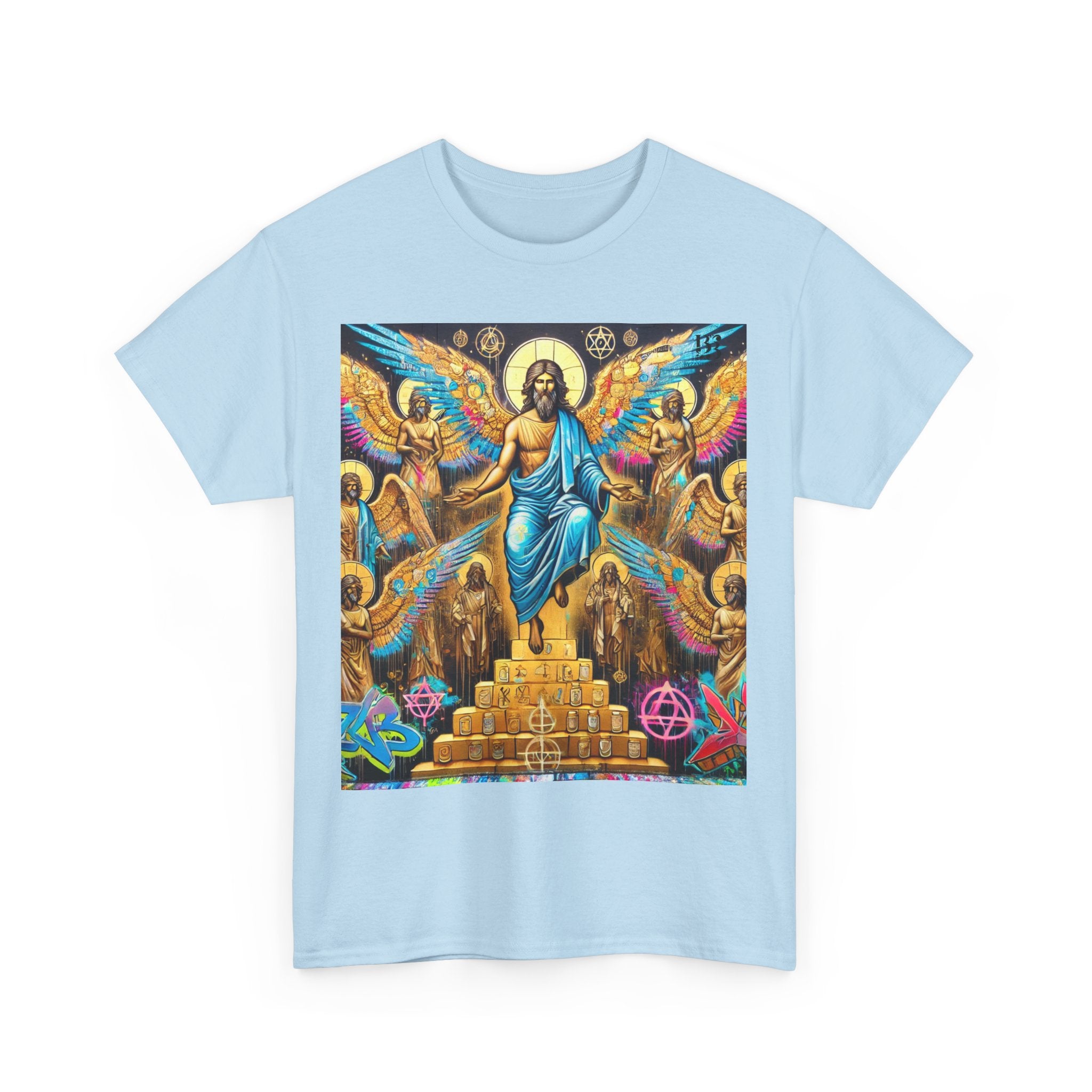 Heavenly Guardian Graphic Tee | Unisex Heavy Cotton T-Shirt