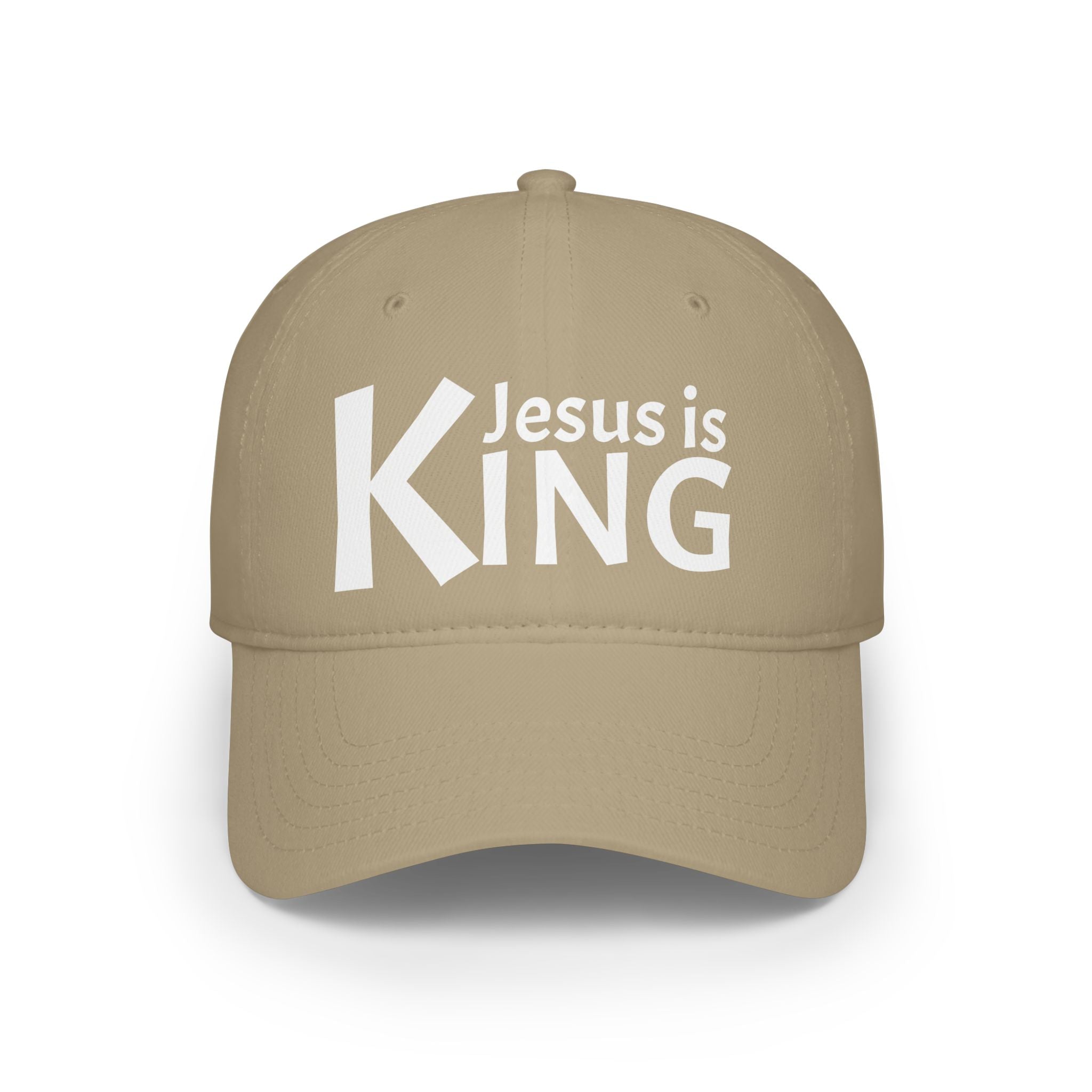 Inspirational Jesus is KING Low Profile Baseball Cap