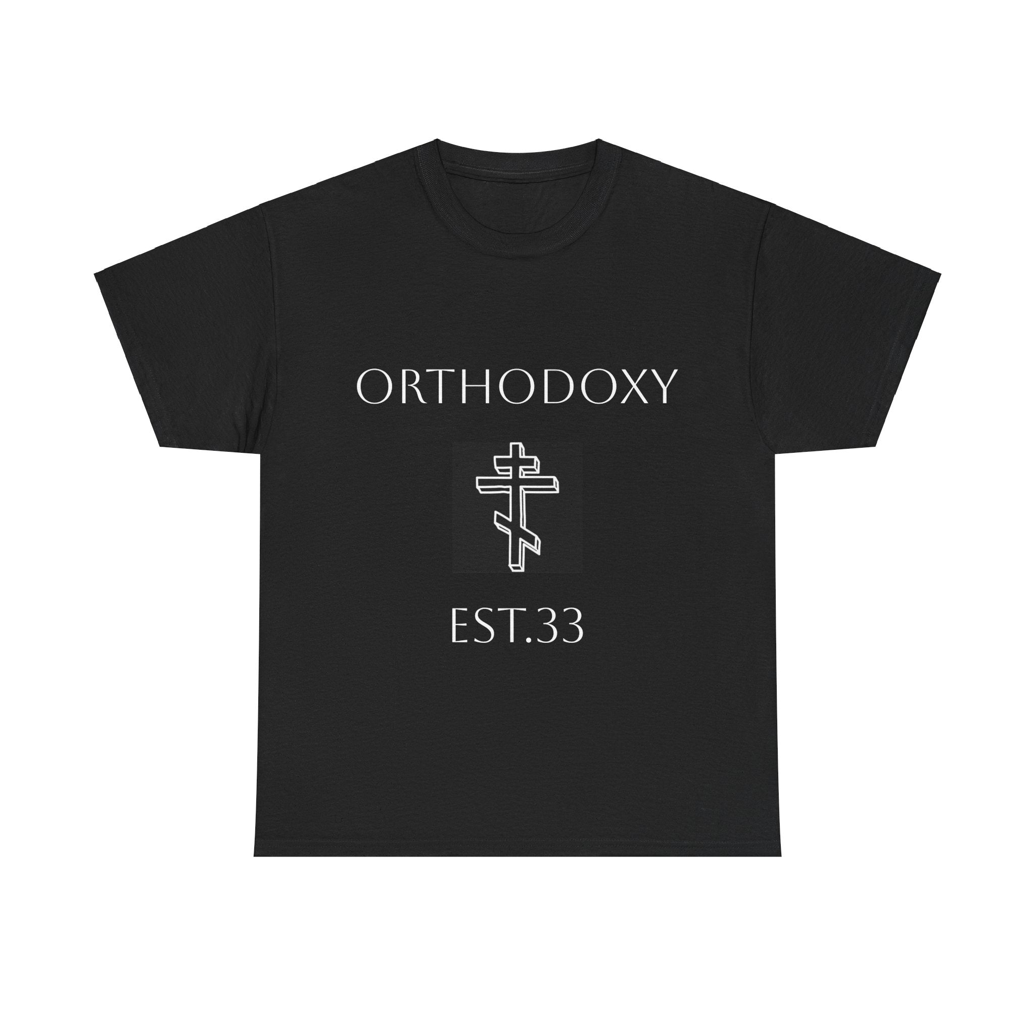 Orthodoxy cross EST.33 - Unisex Heavy Cotton Tee