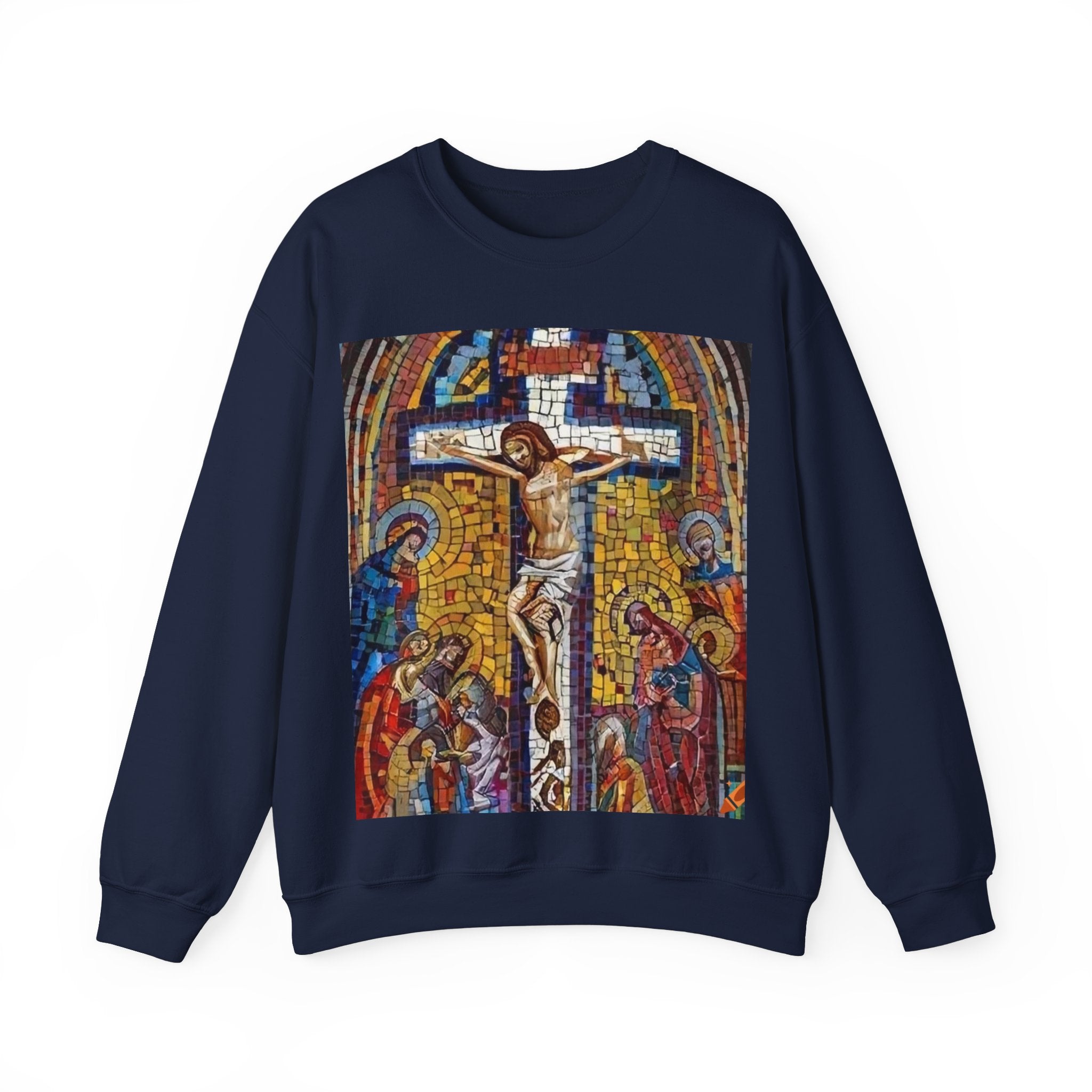 Religious Stained Glass Unisex Crewneck Sweatshirt