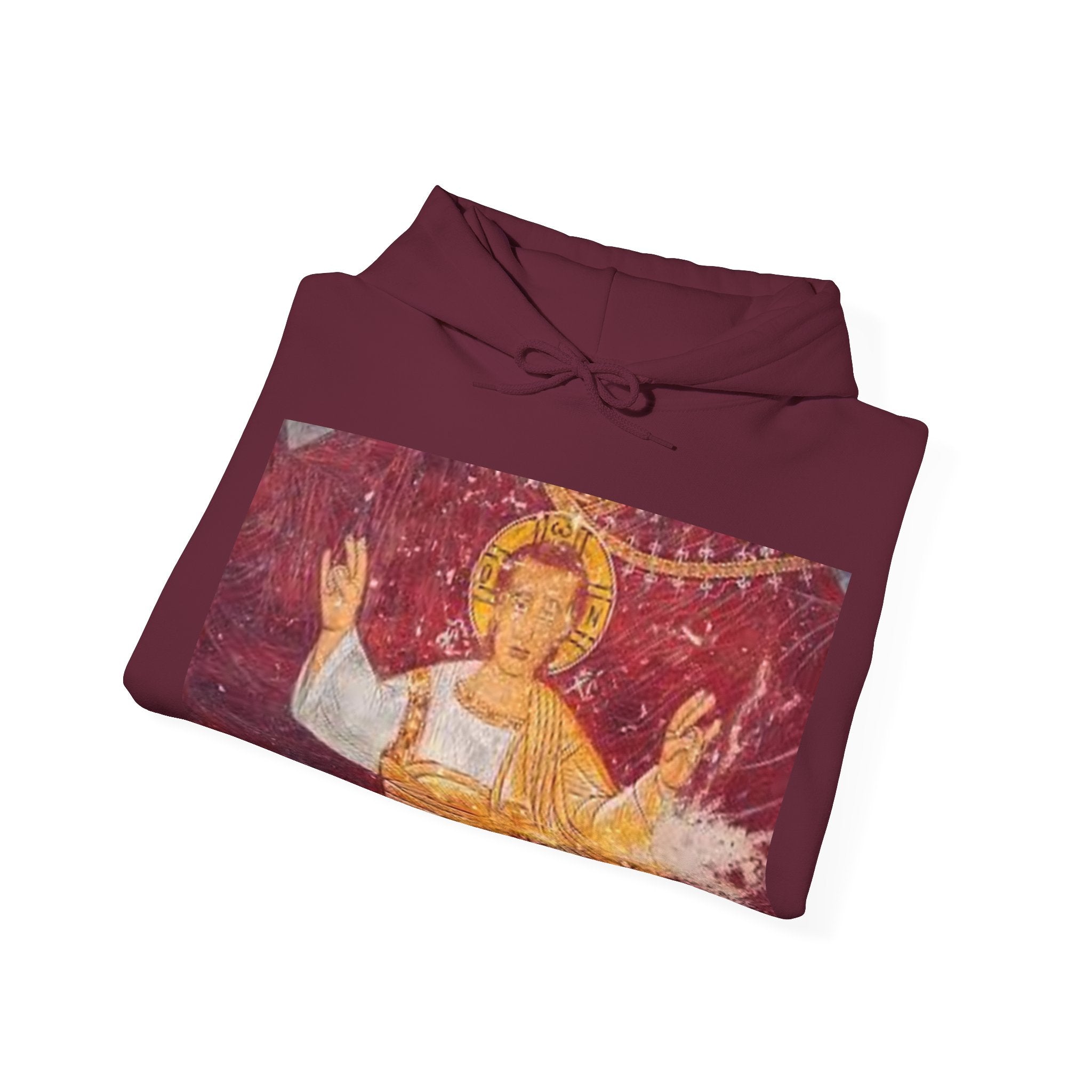 Vintage Religious Art Hooded Sweatshirt